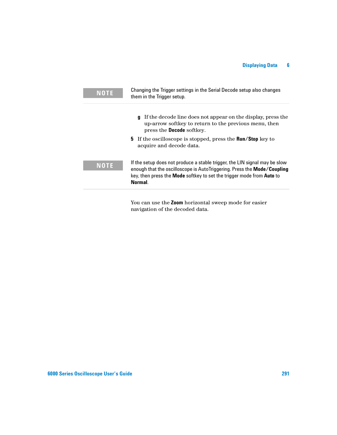 Agilent Technologies 6000 Series manual Series Oscilloscope User’s Guide 291 