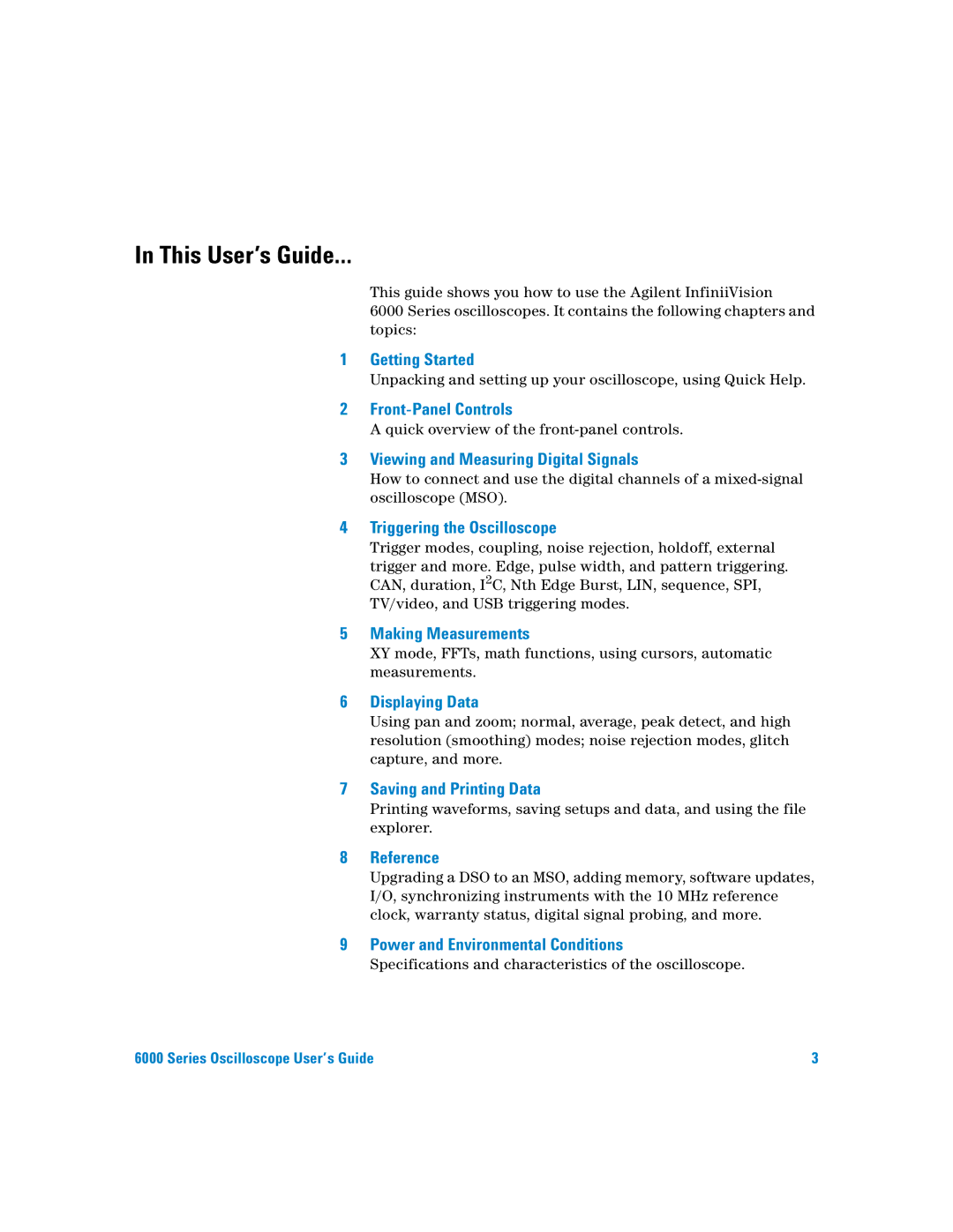 Agilent Technologies 6000 Series manual This User’s Guide… 