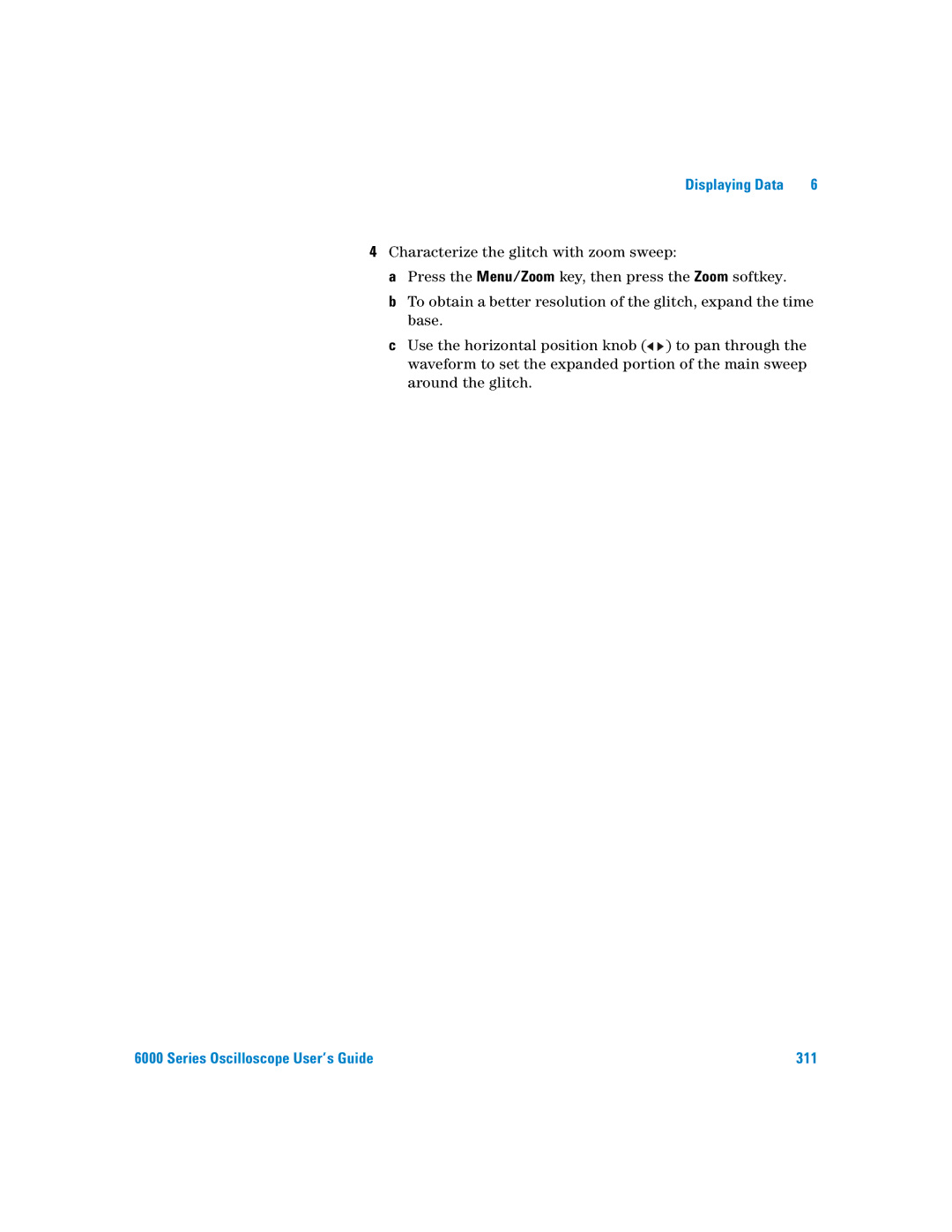 Agilent Technologies 6000 Series manual Series Oscilloscope User’s Guide 311 