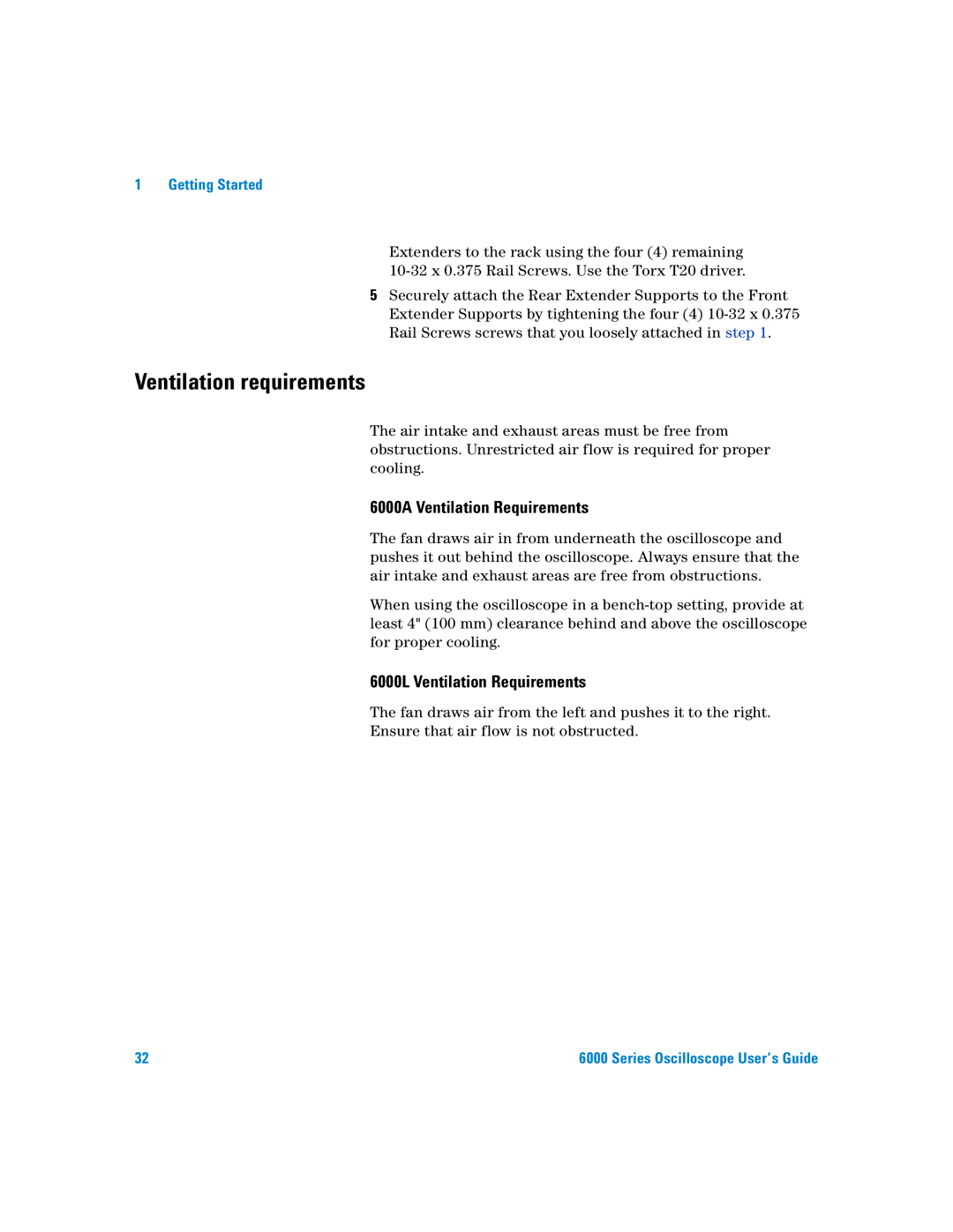 Agilent Technologies 6000 Series Ventilation requirements, 6000A Ventilation Requirements, 6000L Ventilation Requirements 