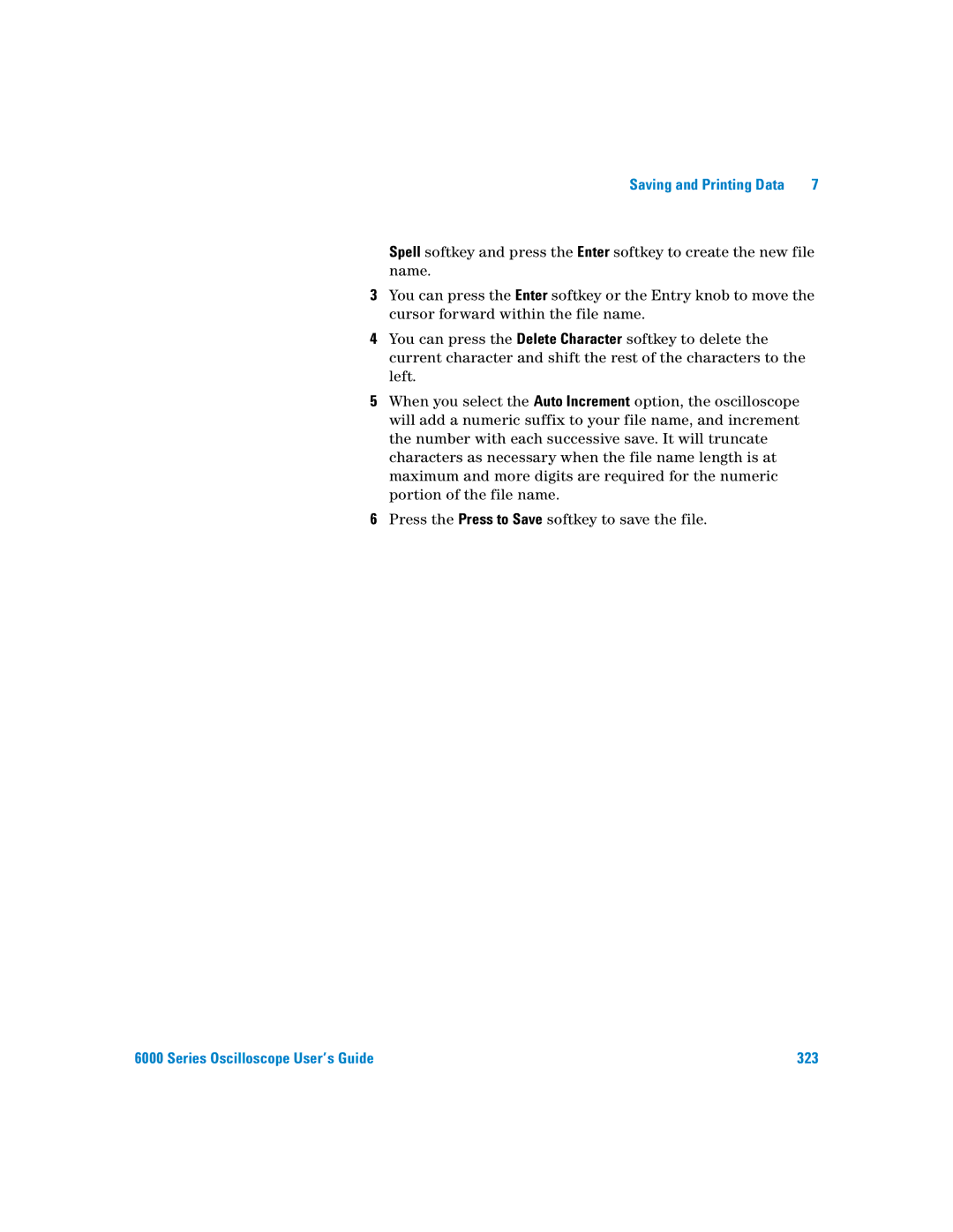 Agilent Technologies 6000 Series manual Series Oscilloscope User’s Guide 323 