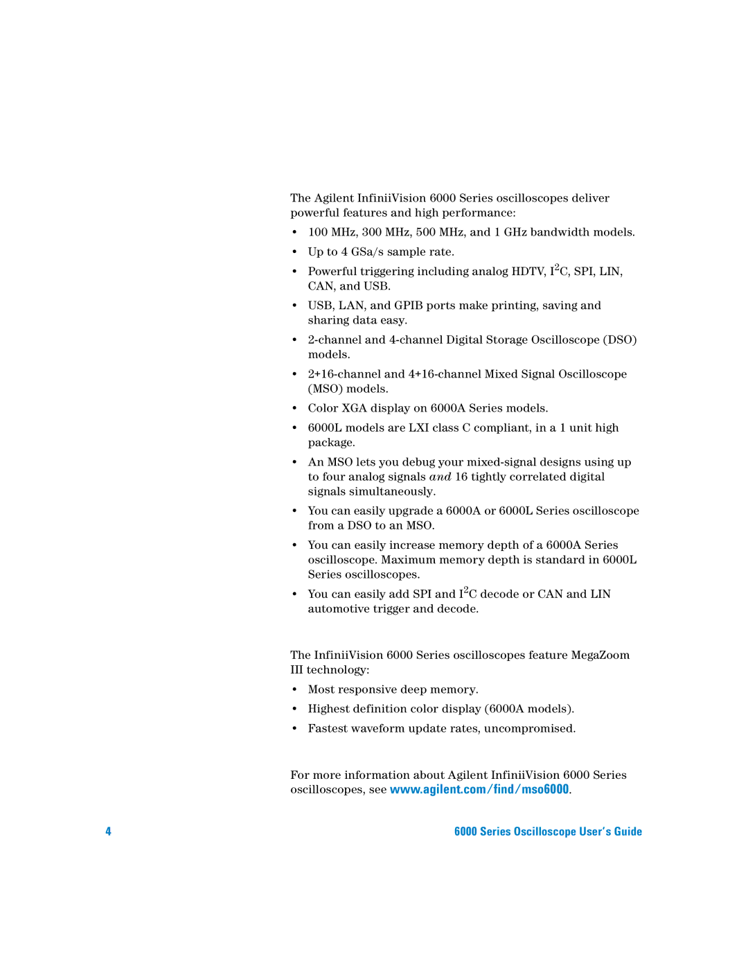 Agilent Technologies 6000 Series manual Series Oscilloscope User’s Guide 