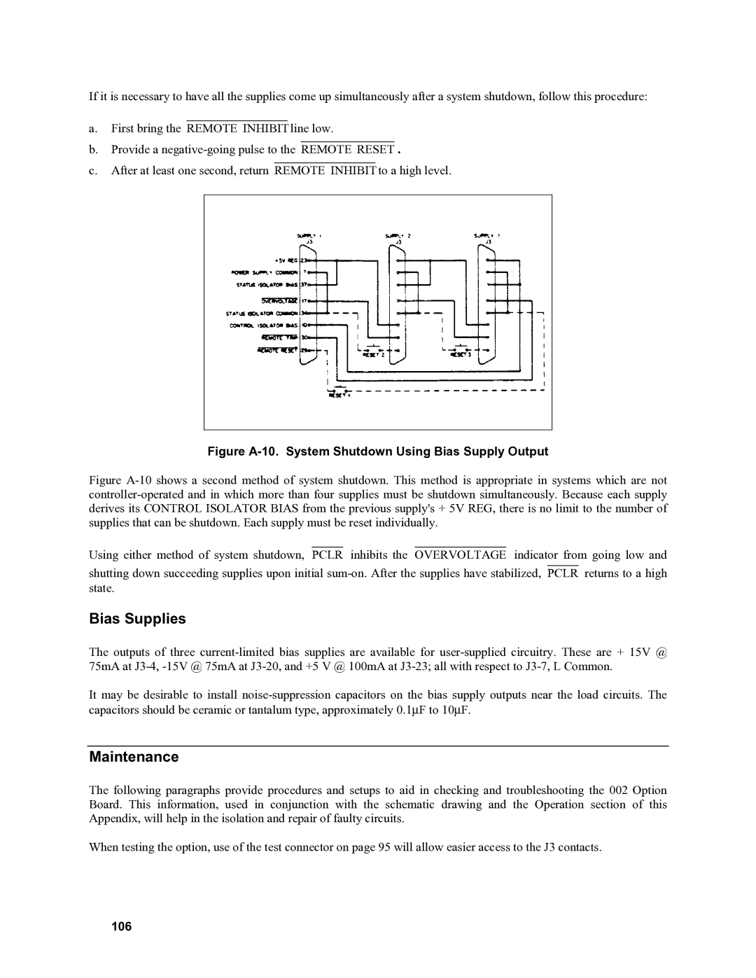 Agilent Technologies 6012B, 6010a, 6011A, 6015A service manual Bias Supplies, Maintenance, 106 