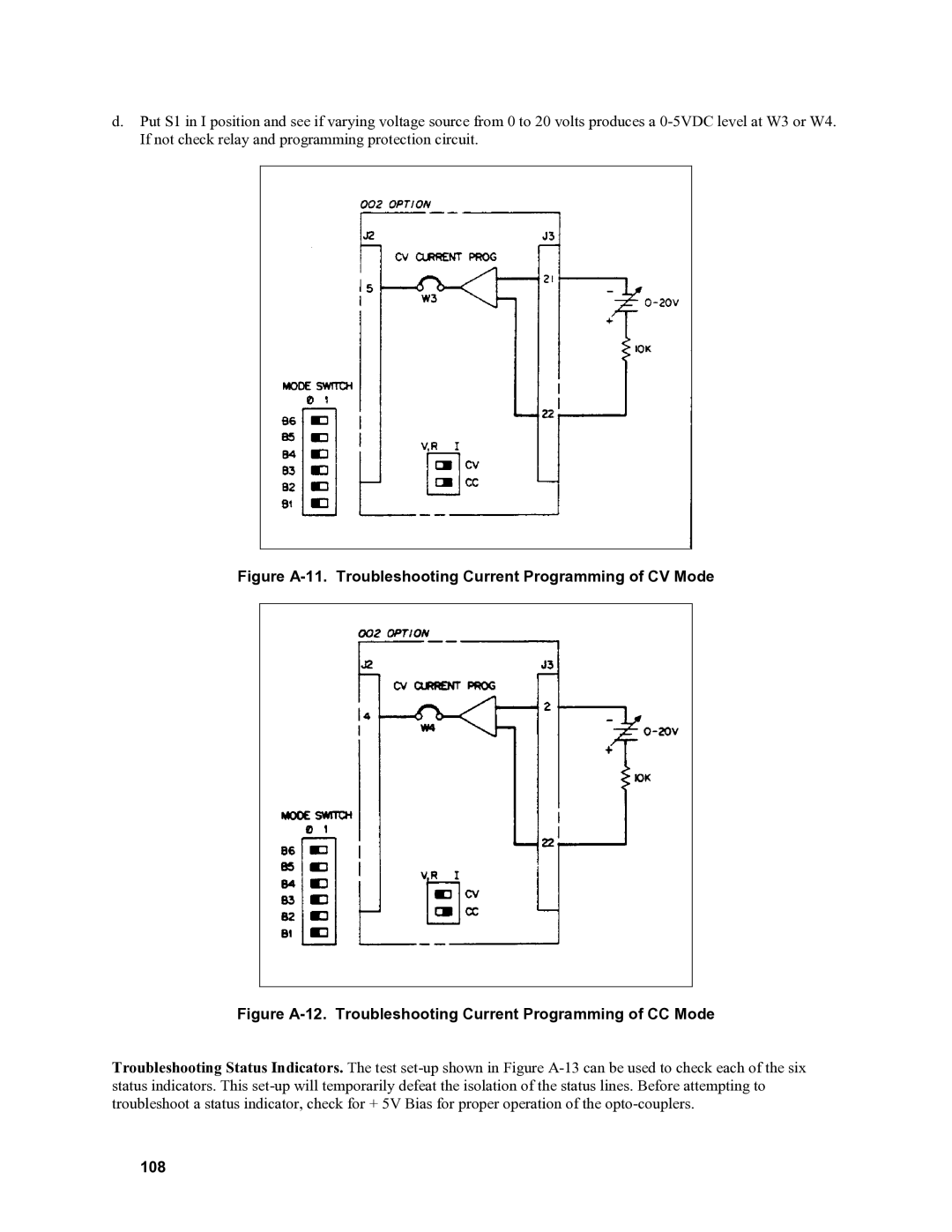 Agilent Technologies 6010a, 6011A, 6012B, 6015A Figure A-11. Troubleshooting Current Programming of CV Mode, 108 