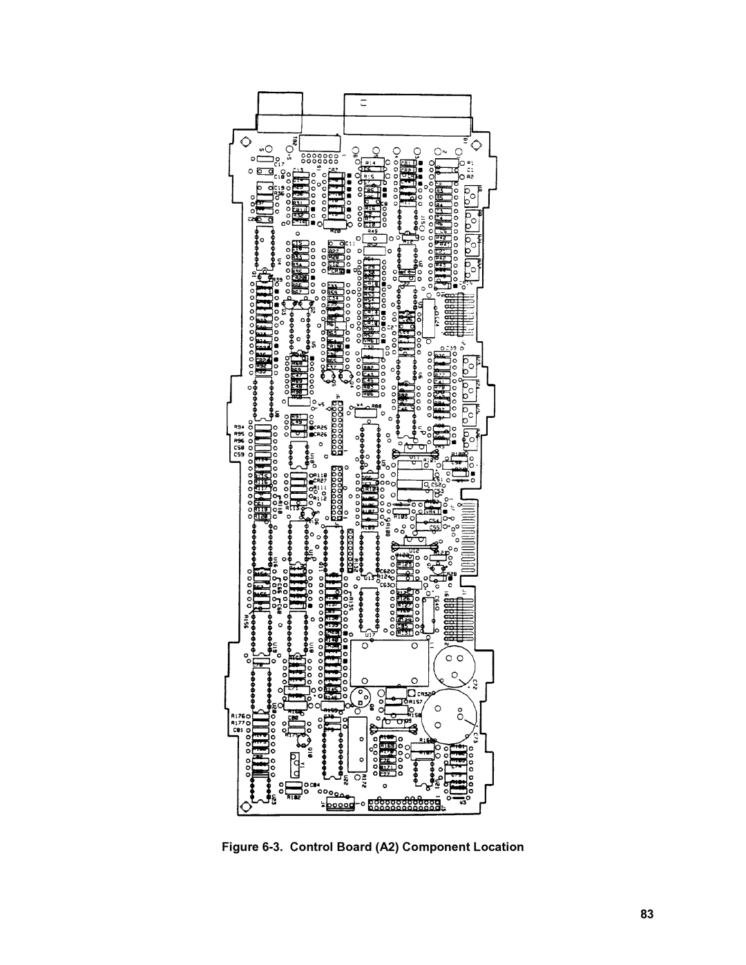 Agilent Technologies 6015A, 6010a, 6011A, 6012B service manual Control Board A2 Component Location 