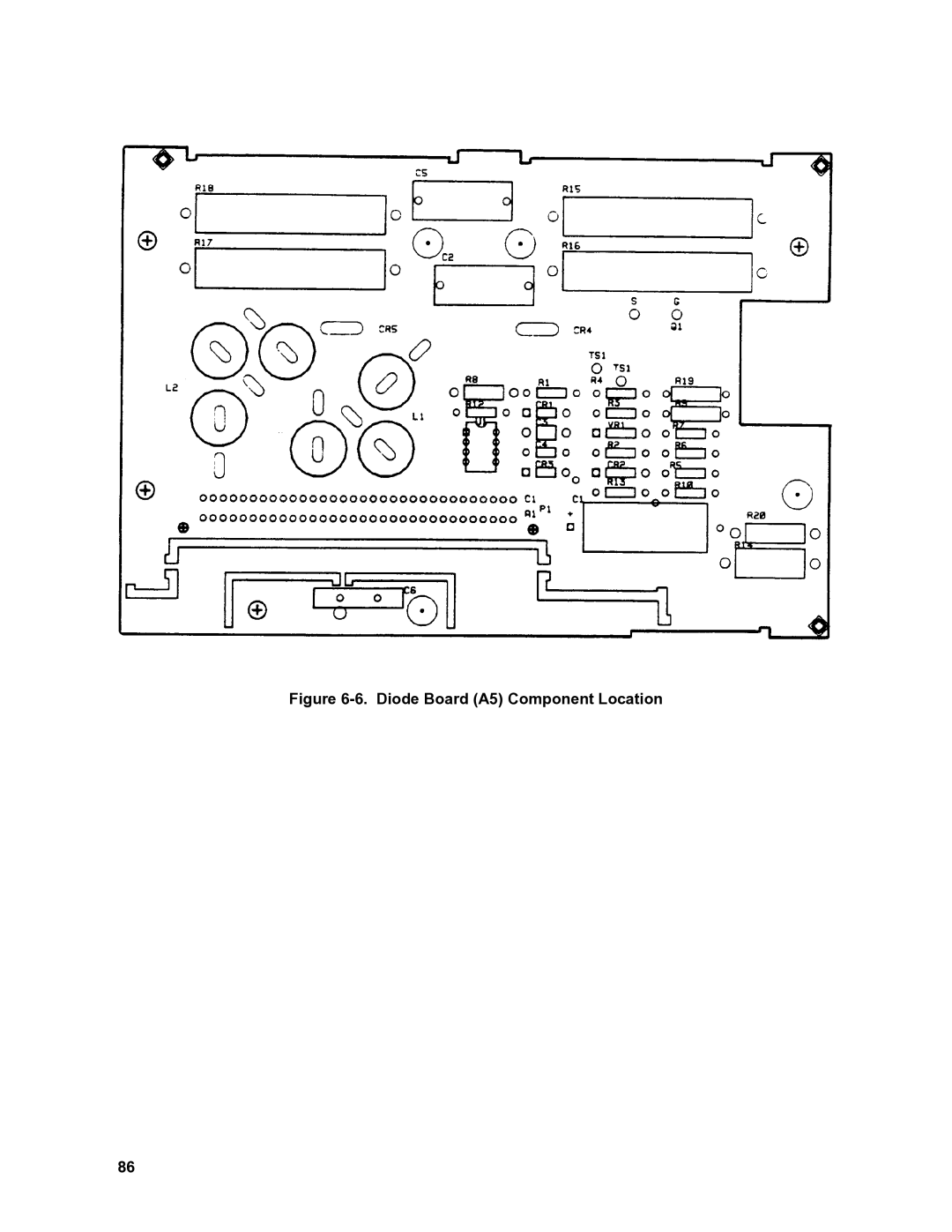 Agilent Technologies 6012B, 6010a, 6011A, 6015A service manual Diode Board A5 Component Location 