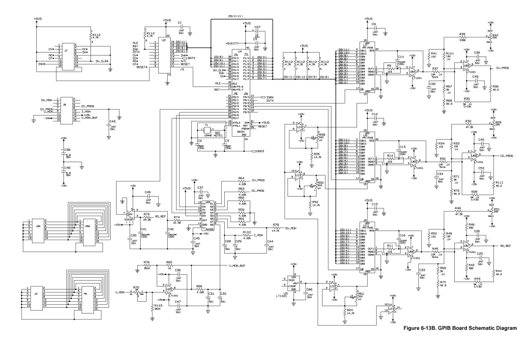 Agilent Technologies 6030A, 6035A, 6031A, 6032A service manual 13B. Gpib Board Schematic Diagram 