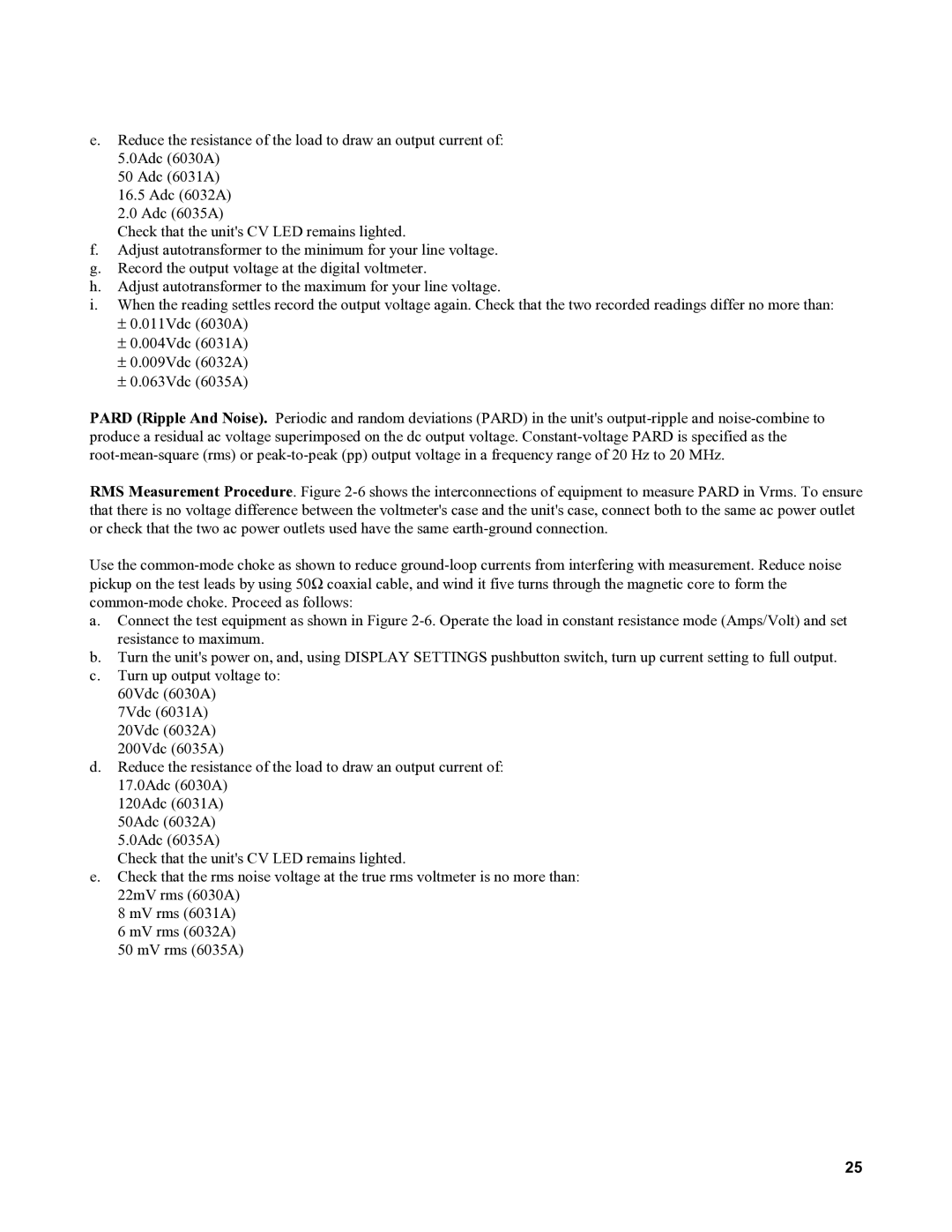 Agilent Technologies 6035A, 6031A, 6032A, 6030A service manual 