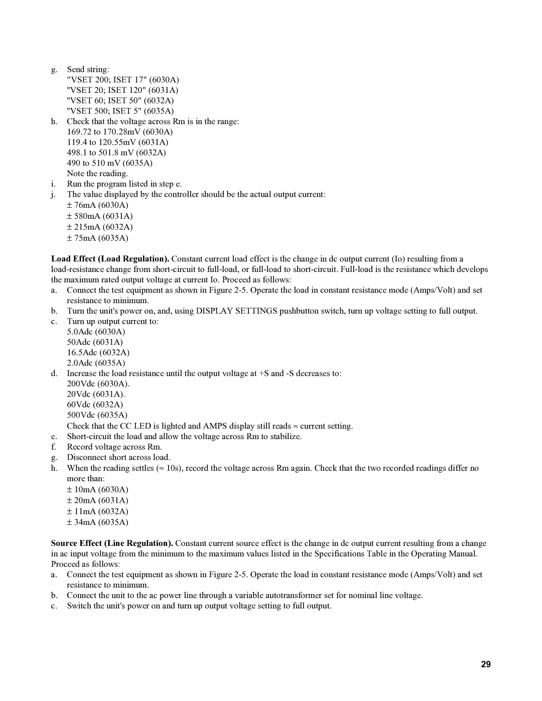 Agilent Technologies 6035A, 6031A, 6032A, 6030A service manual 