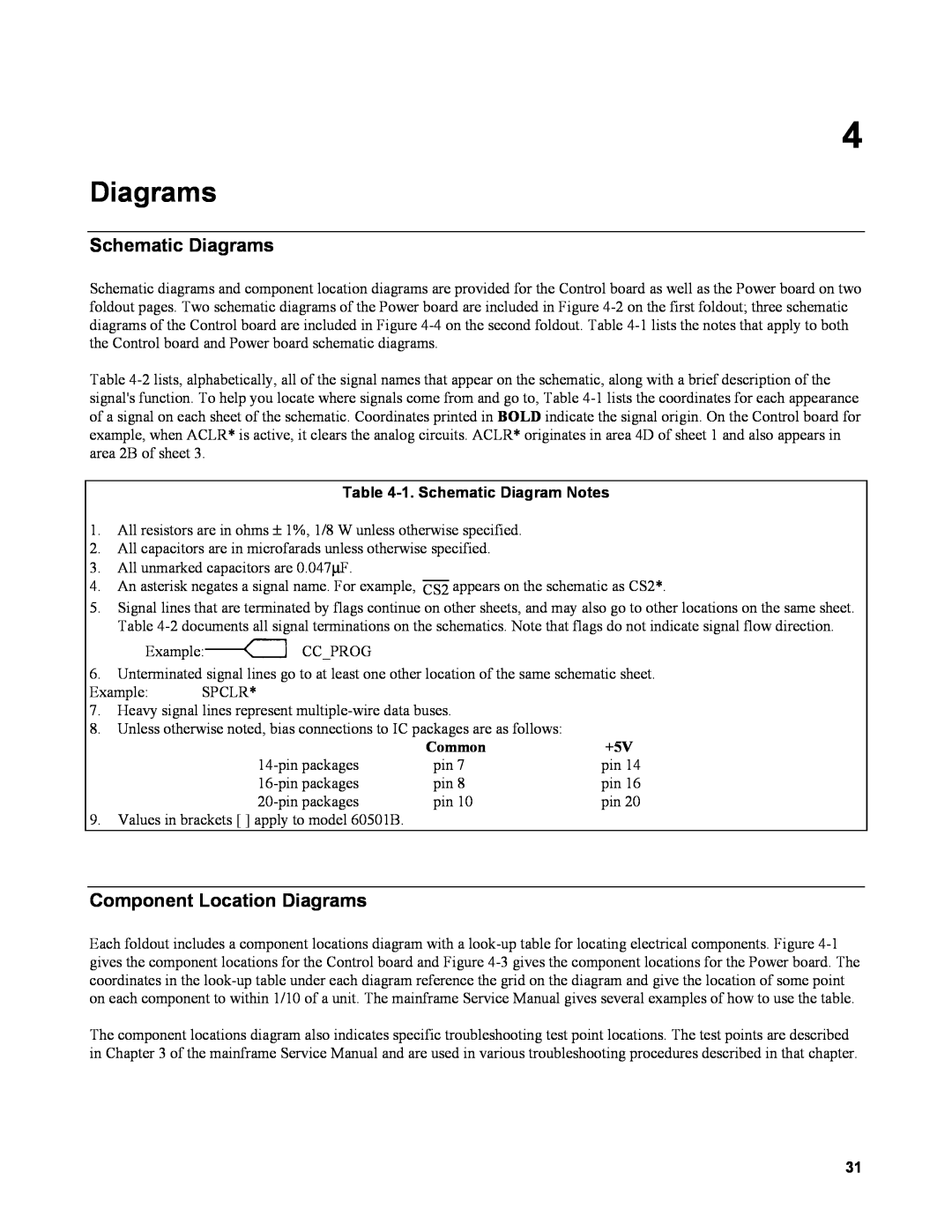 Agilent Technologies 60502B, 60501B service manual Schematic Diagrams, 1. Schematic Diagram Notes 