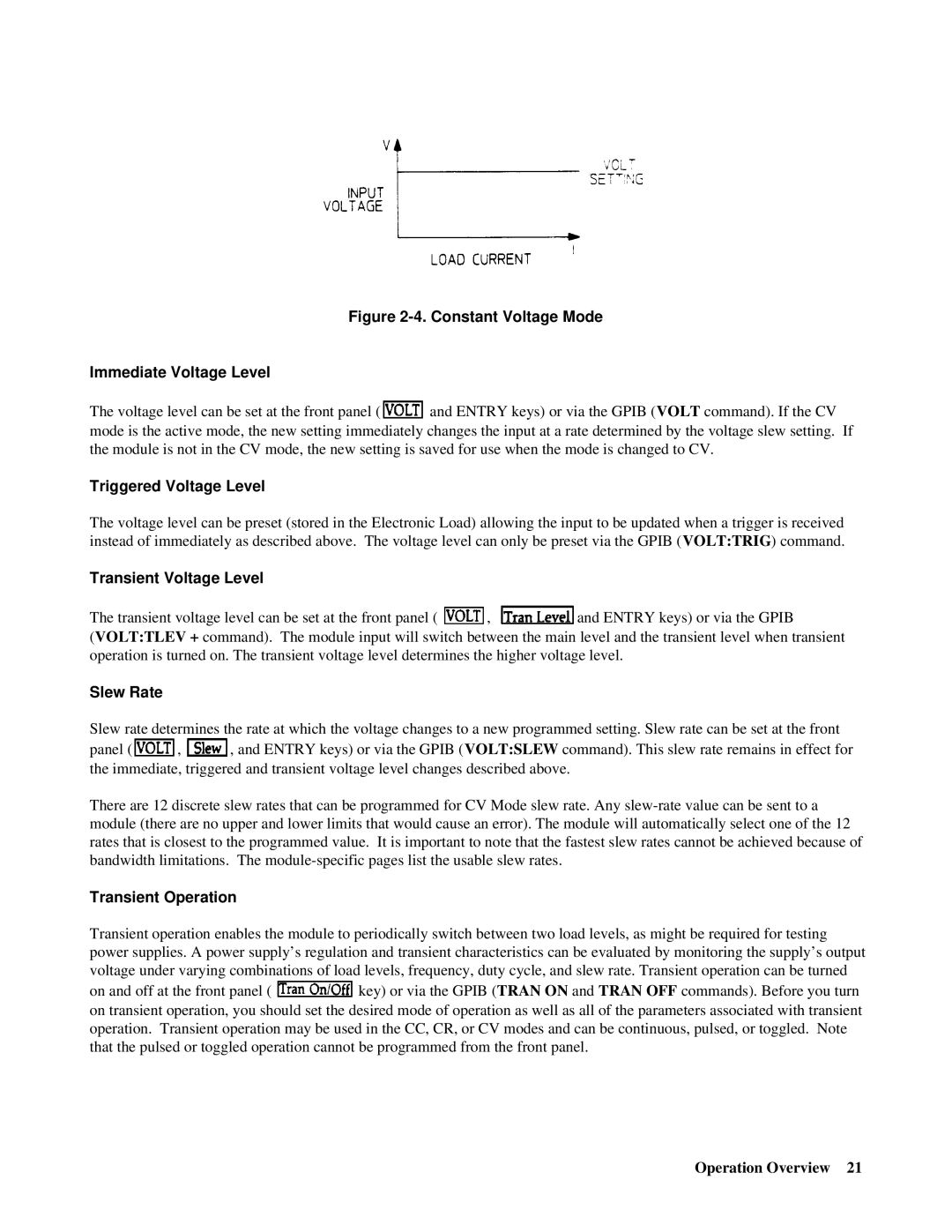 Agilent Technologies 6051A, 6050A manual Triggered Voltage Level, Transient Voltage Level, Transient Operation 