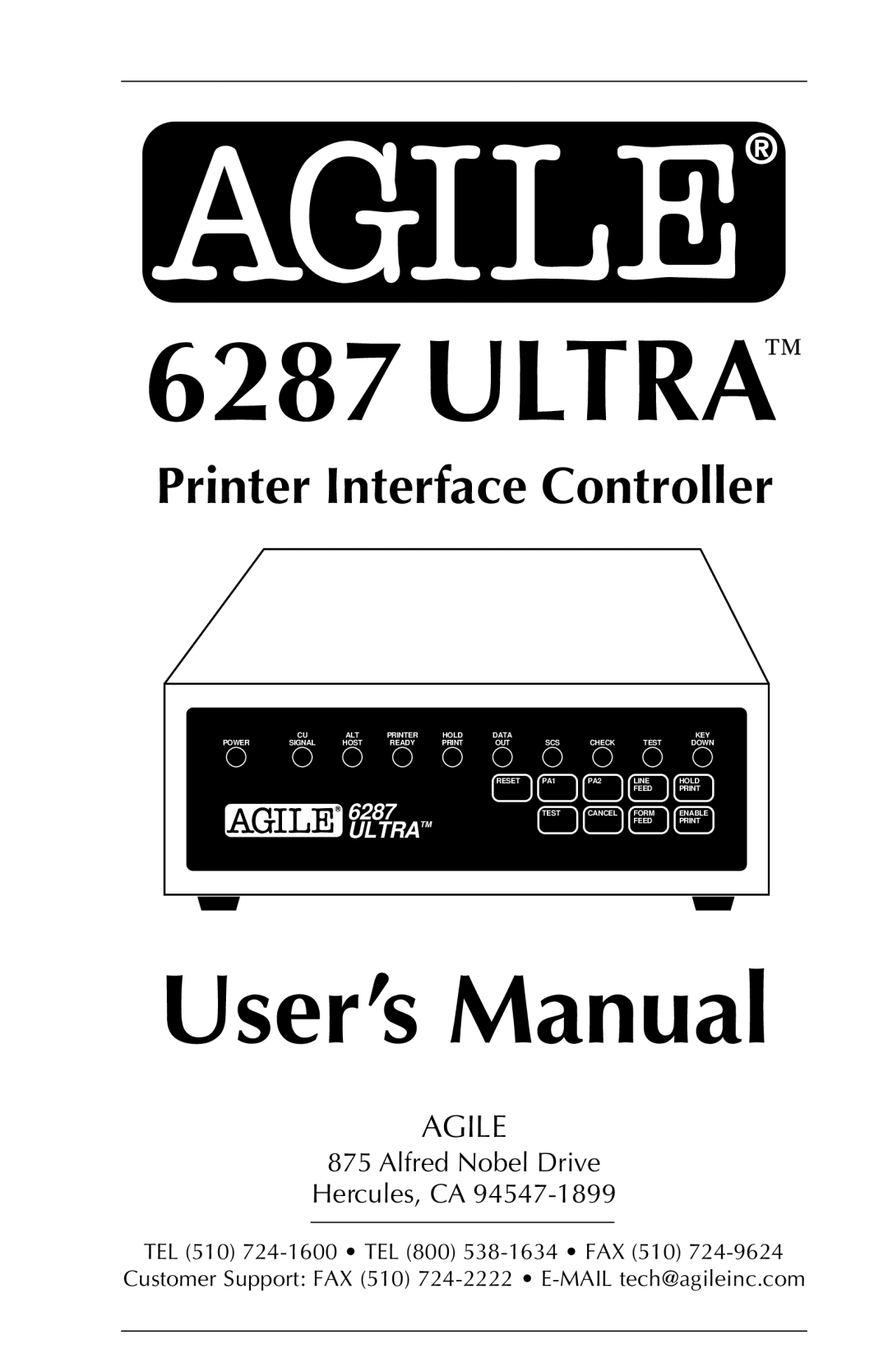 Agilent Technologies 6287 manual Ultra, Alfred Nobel Drive Hercules, CA 