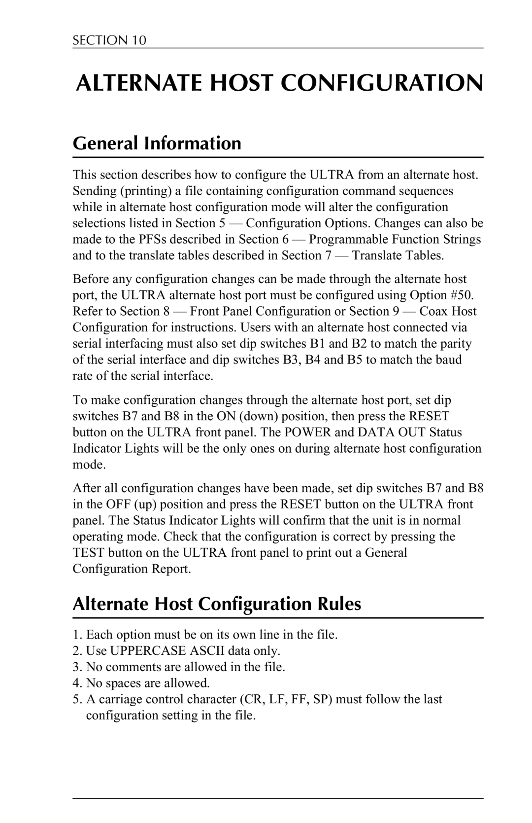 Agilent Technologies 6287 manual Alternate Host Configuration Rules 