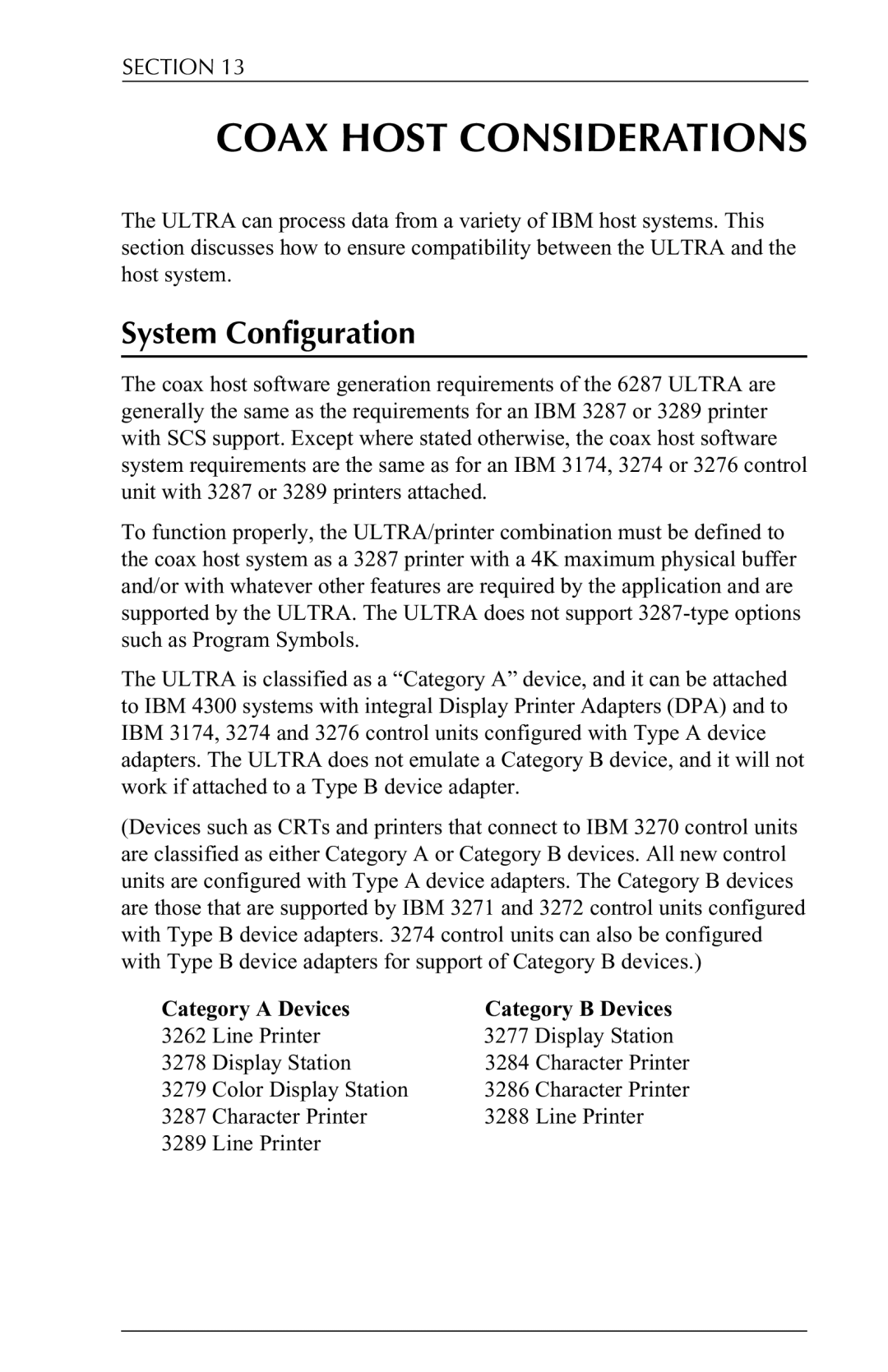 Agilent Technologies 6287 manual Coax Host Considerations, System Configuration 