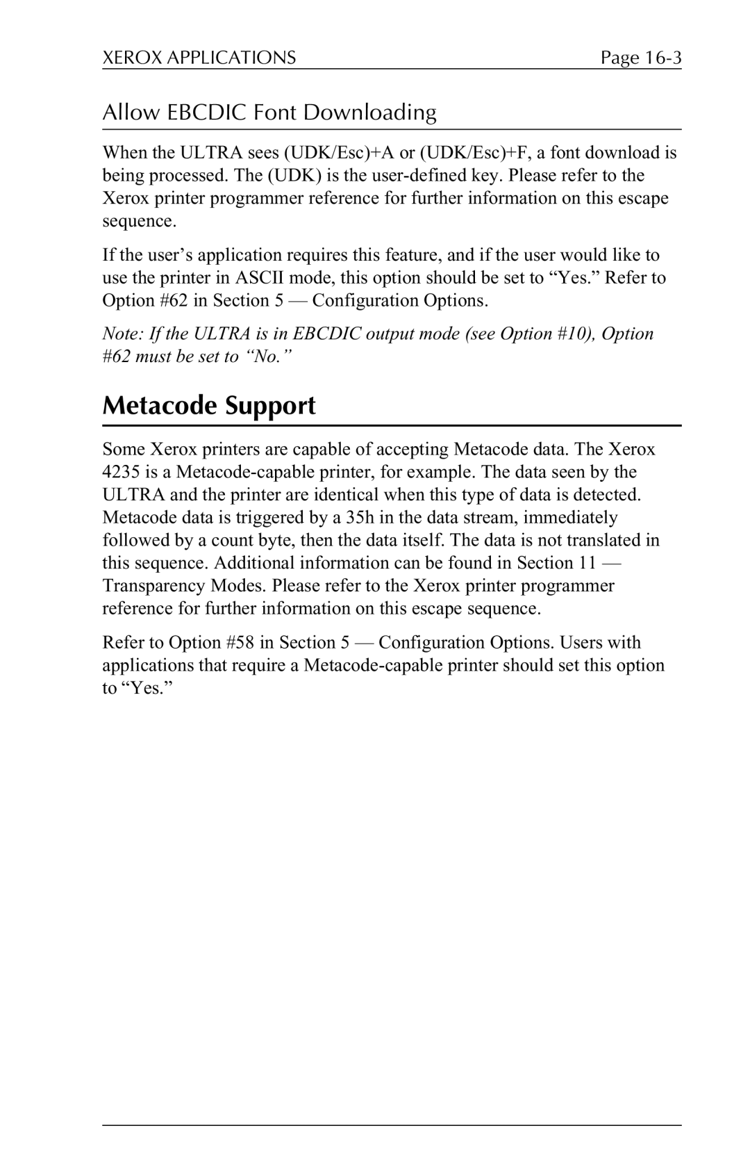 Agilent Technologies 6287 manual Metacode Support, Xerox Applications 