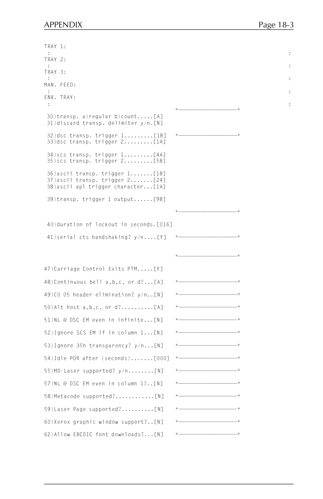 Agilent Technologies 6287 manual Appendix, Tray MAN. Feed ENV. Tray 