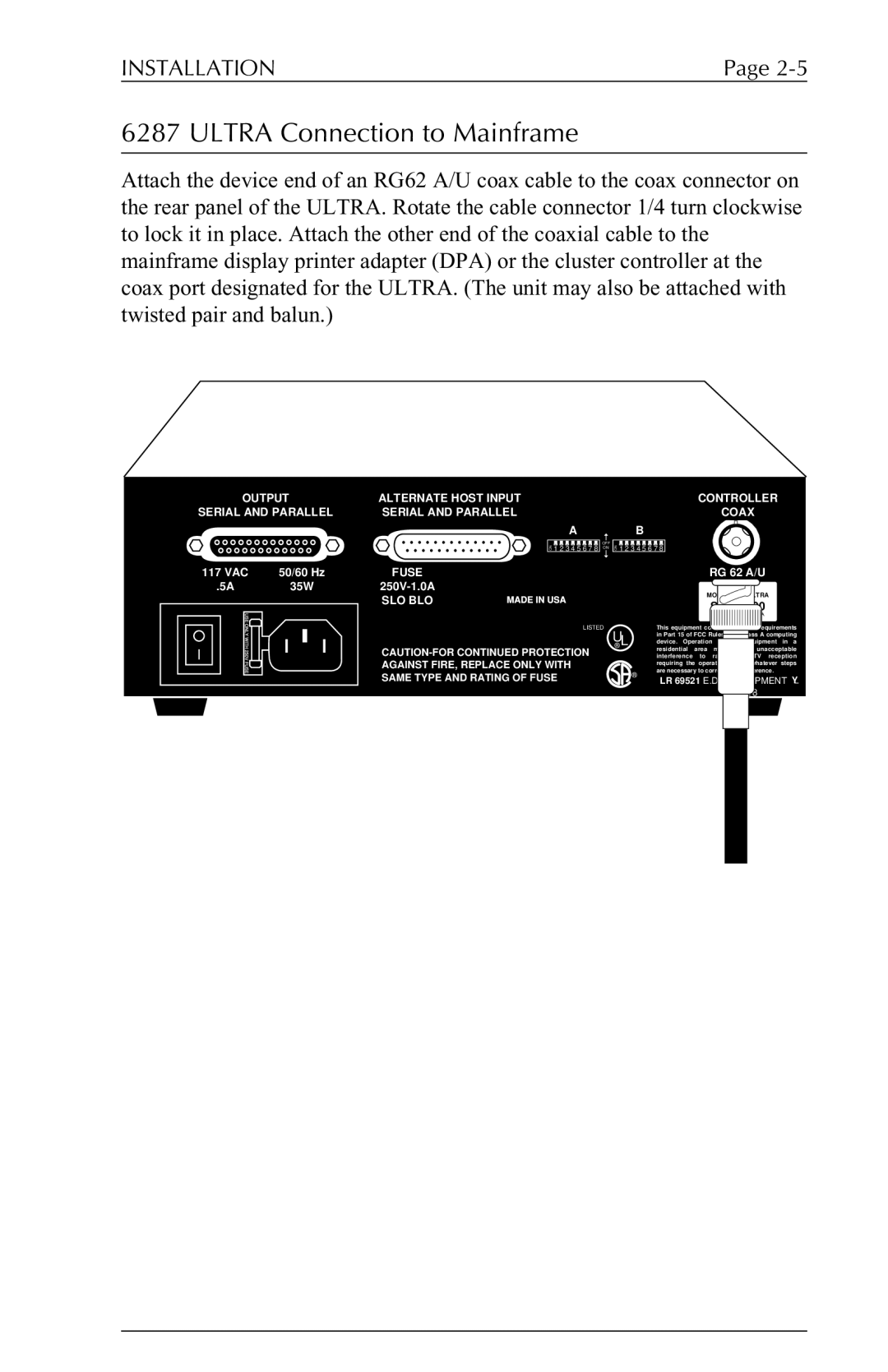 Agilent Technologies 6287 manual Ultra Connection to Mainframe 