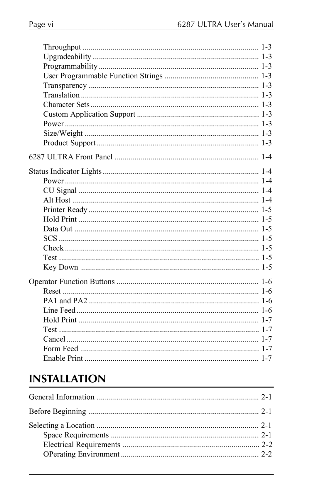 Agilent Technologies 6287 manual Installation 