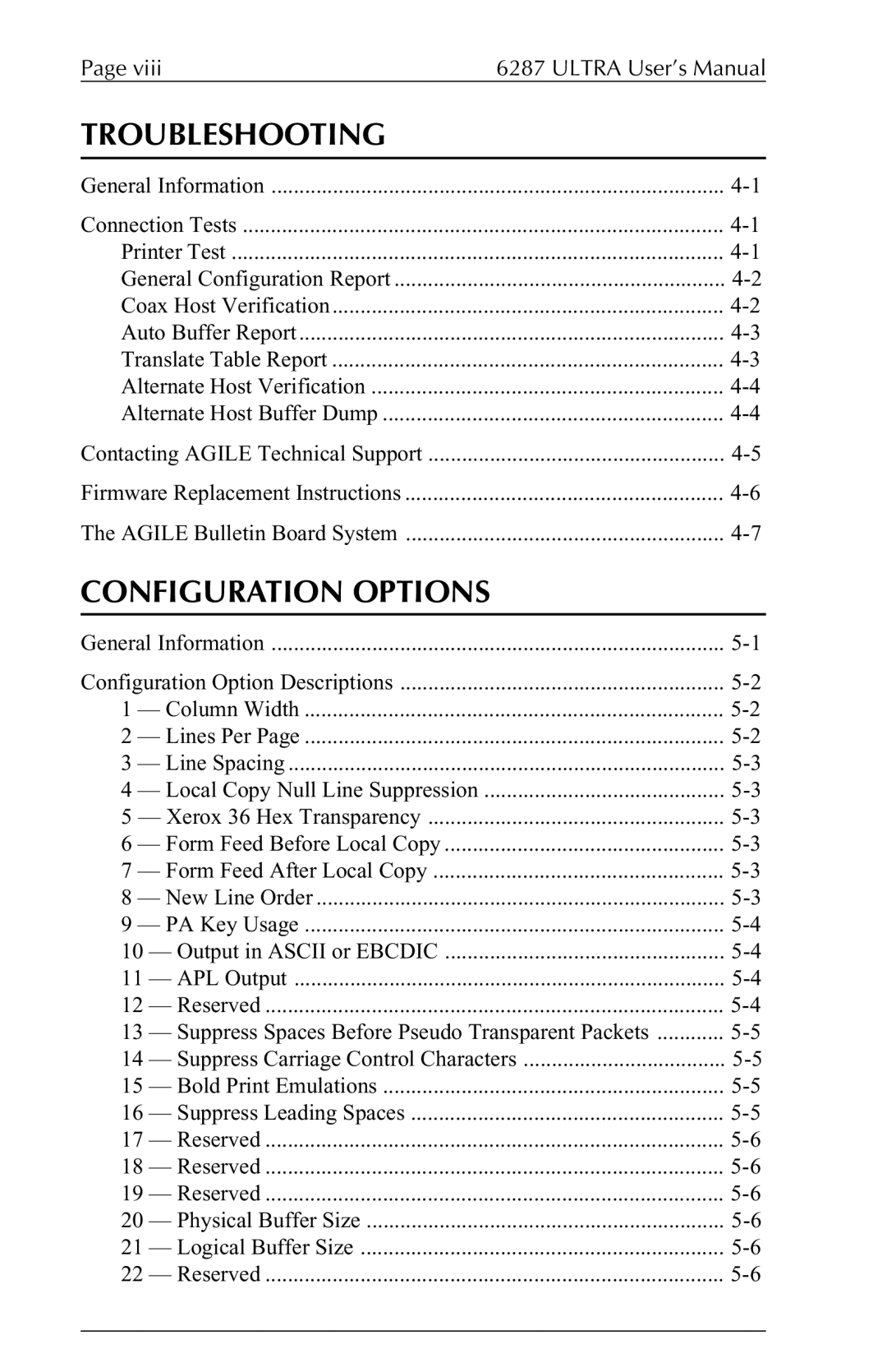 Agilent Technologies 6287 manual Troubleshooting 