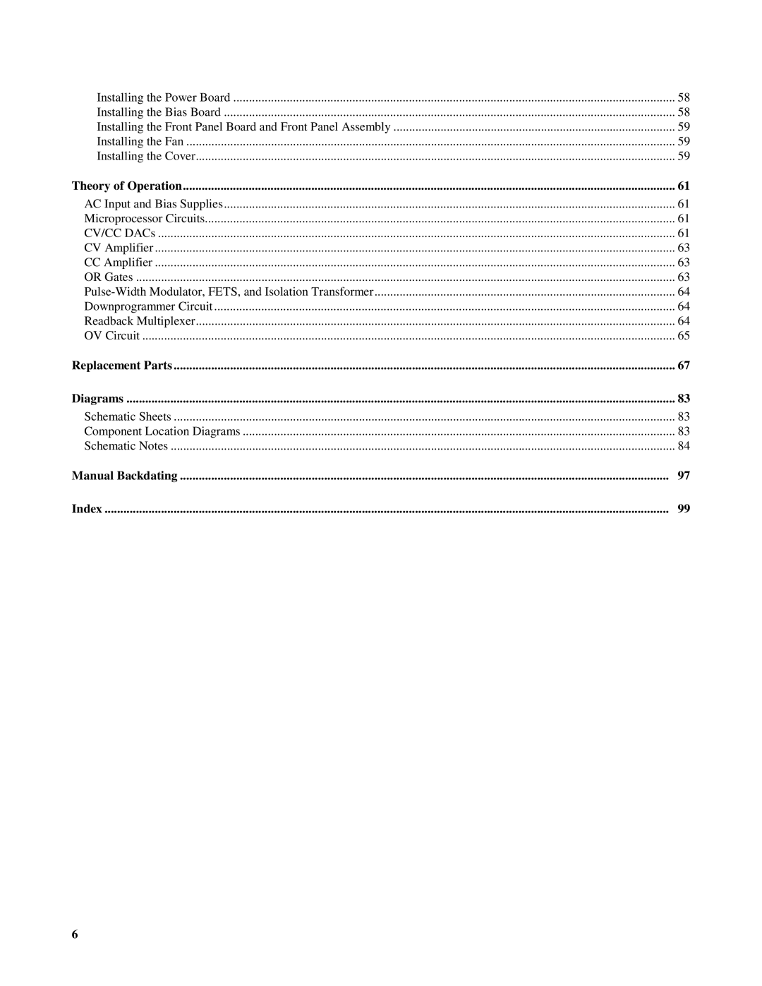 Agilent Technologies 6610XA appendix Replacement Parts Diagrams 