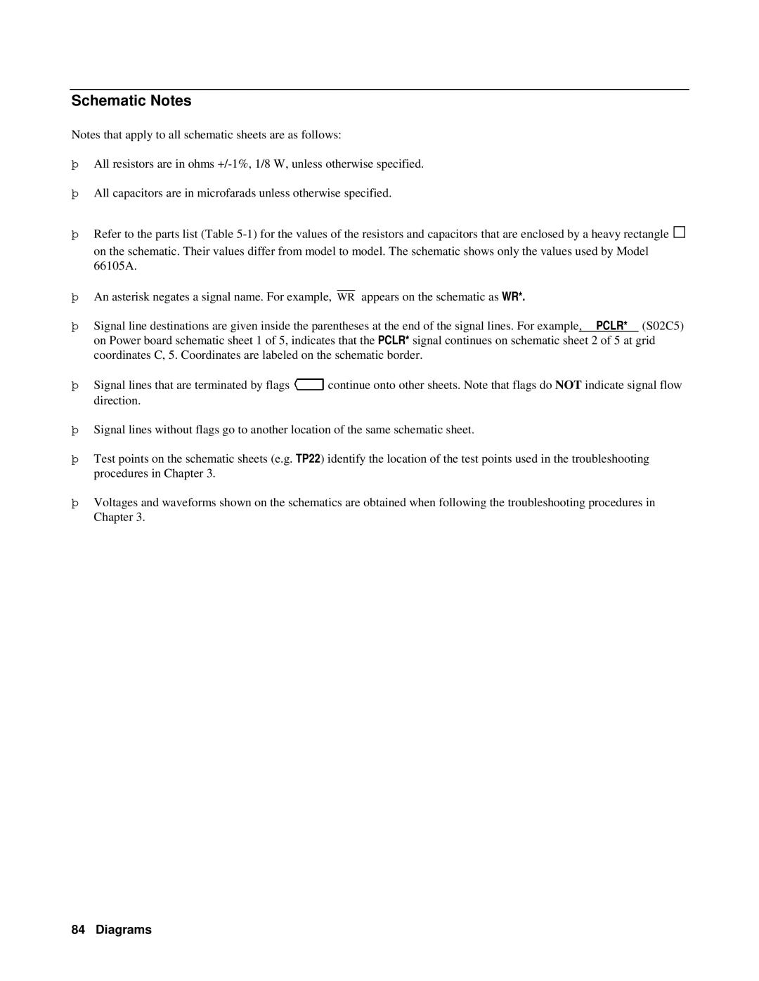 Agilent Technologies 6610XA appendix Schematic Notes 