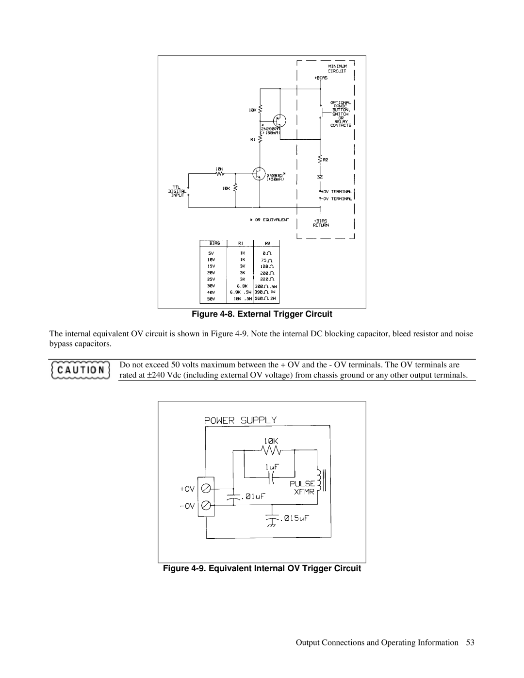 Agilent Technologies 6627A, 6621A, 6622A, 6623A, 6624A manual Equivalent Internal OV Trigger Circuit 