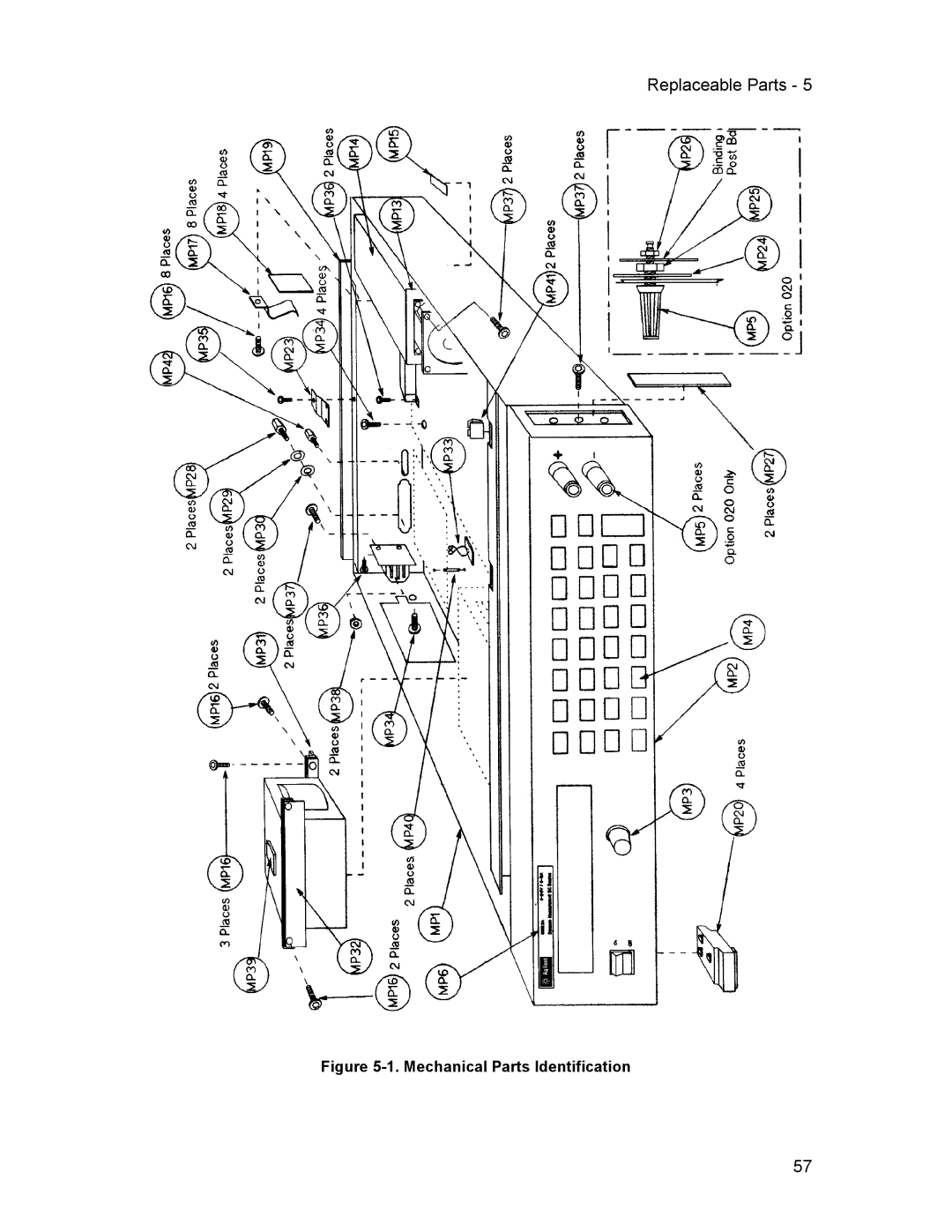 Agilent Technologies 66332A, 6634B, 6633B, 6632B service manual Mechanical Parts ldentification 