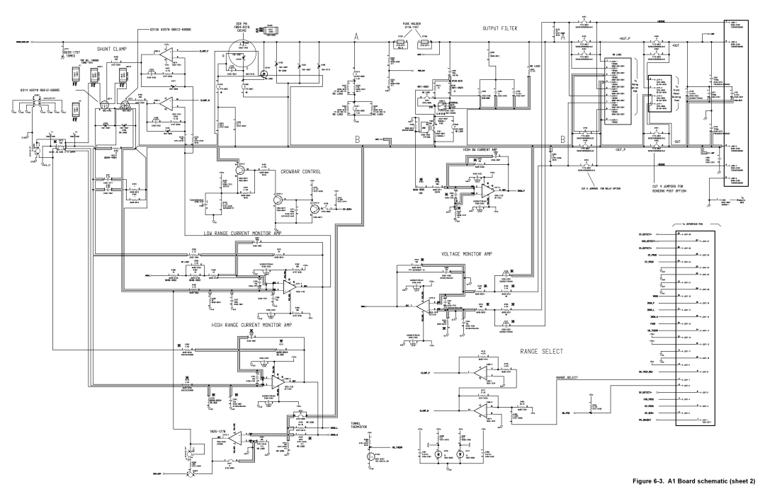 Agilent Technologies 6633B, 6634B, 66332A, 6632B service manual A1 Board schematic sheet 