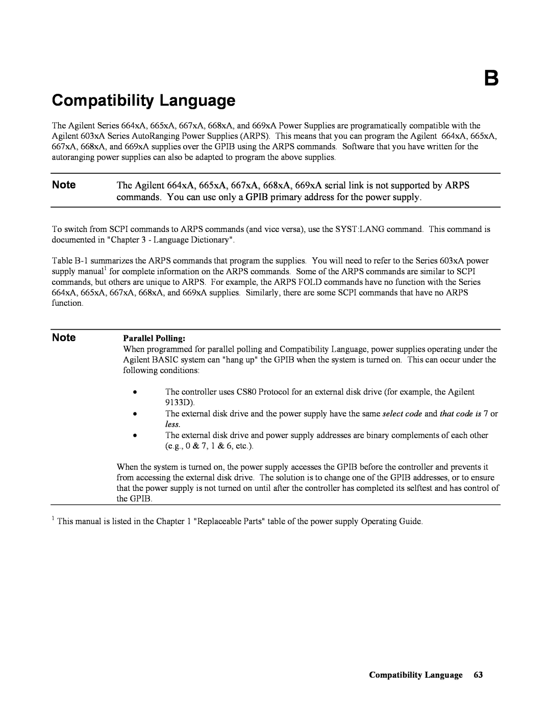 Agilent Technologies 665xA, 664xA, 667xA, 669xA, 668xA manual Compatibility Language 