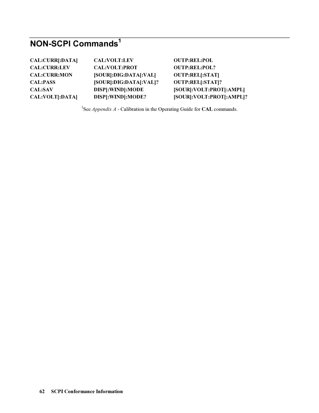 Agilent Technologies 667xA, 665xA, 664xA, 669xA, 668xA manual NON-SCPI Commands1 