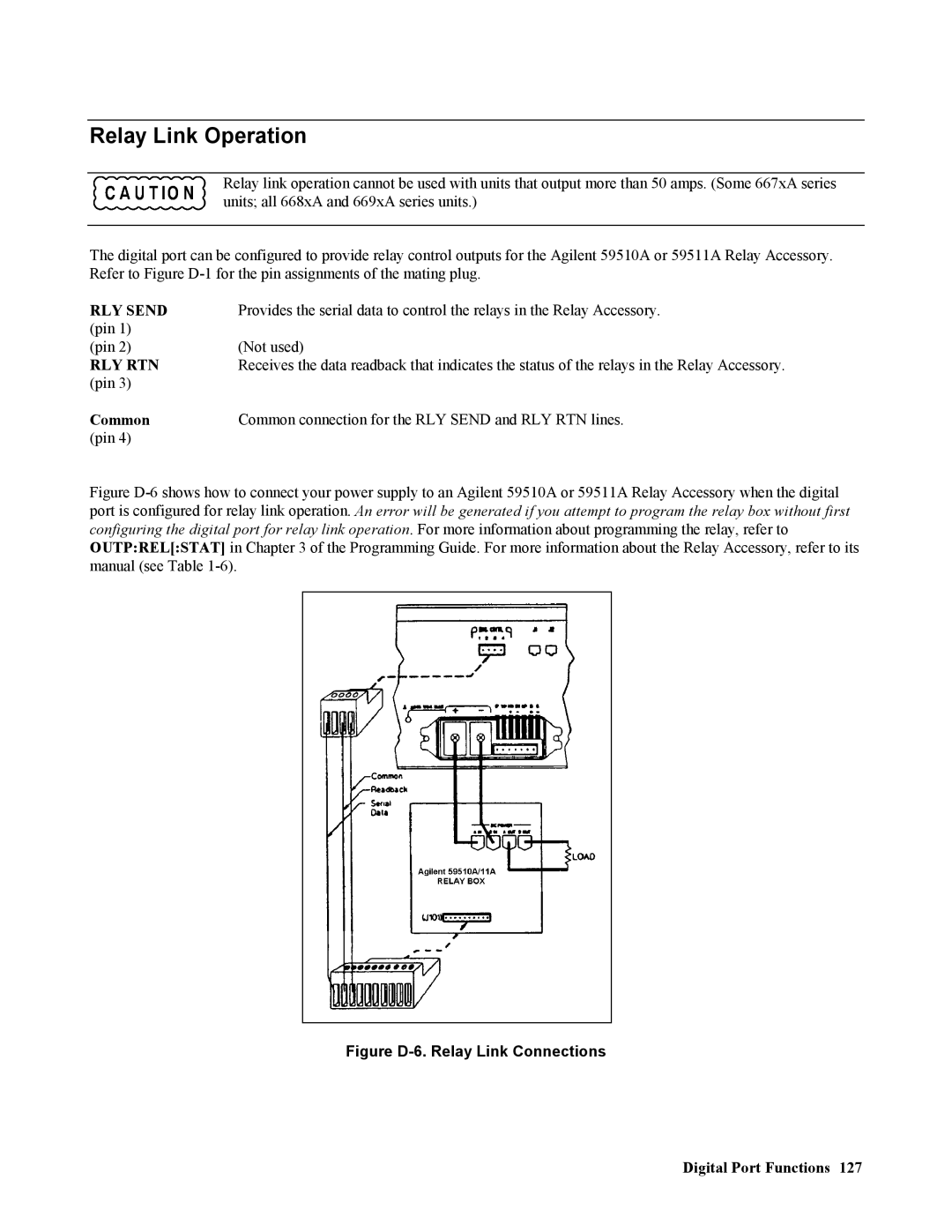 Agilent Technologies 667xA, 665xA, 664xA, 669xA, 668xA manual Relay Link Operation, Common 