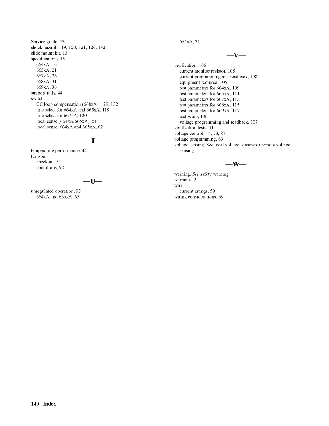 Agilent Technologies 665xA, 664xA, 667xA, 669xA, 668xA manual Index 