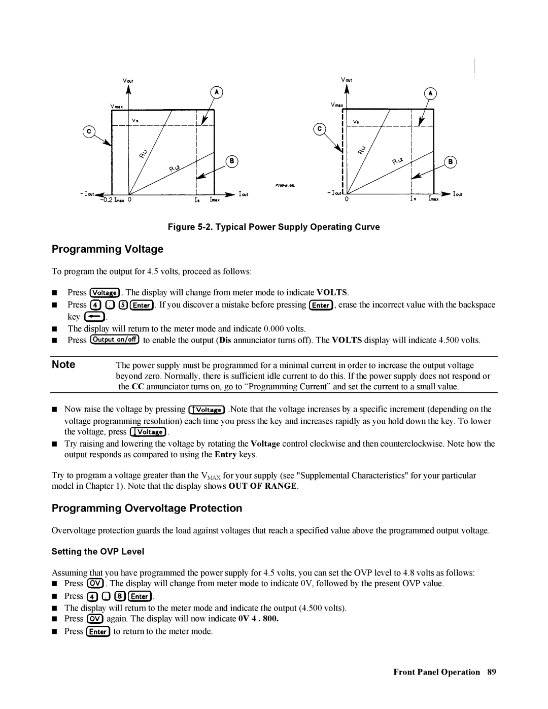 Agilent Technologies 668xA, 665xA, 664xA Programming Voltage, Programming Overvoltage Protection, Setting the OVP Level 