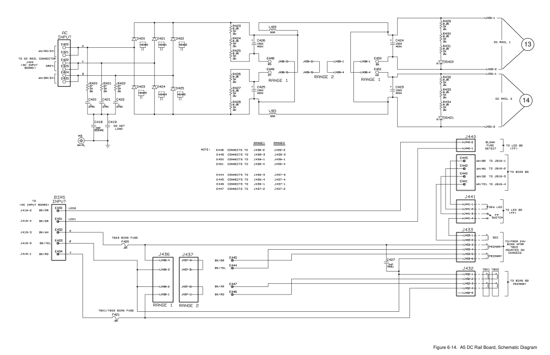 Agilent Technologies 6680A, 6684A, 6683A, 6681A, 6682A service manual 14. A5 DC Rail Board, Schematic Diagram 