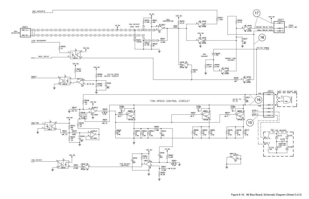 Agilent Technologies 6682A, 6684A, 6680A, 6683A, 6681A service manual 16. A6 Bias Board, Schematic Diagram Sheet 2 