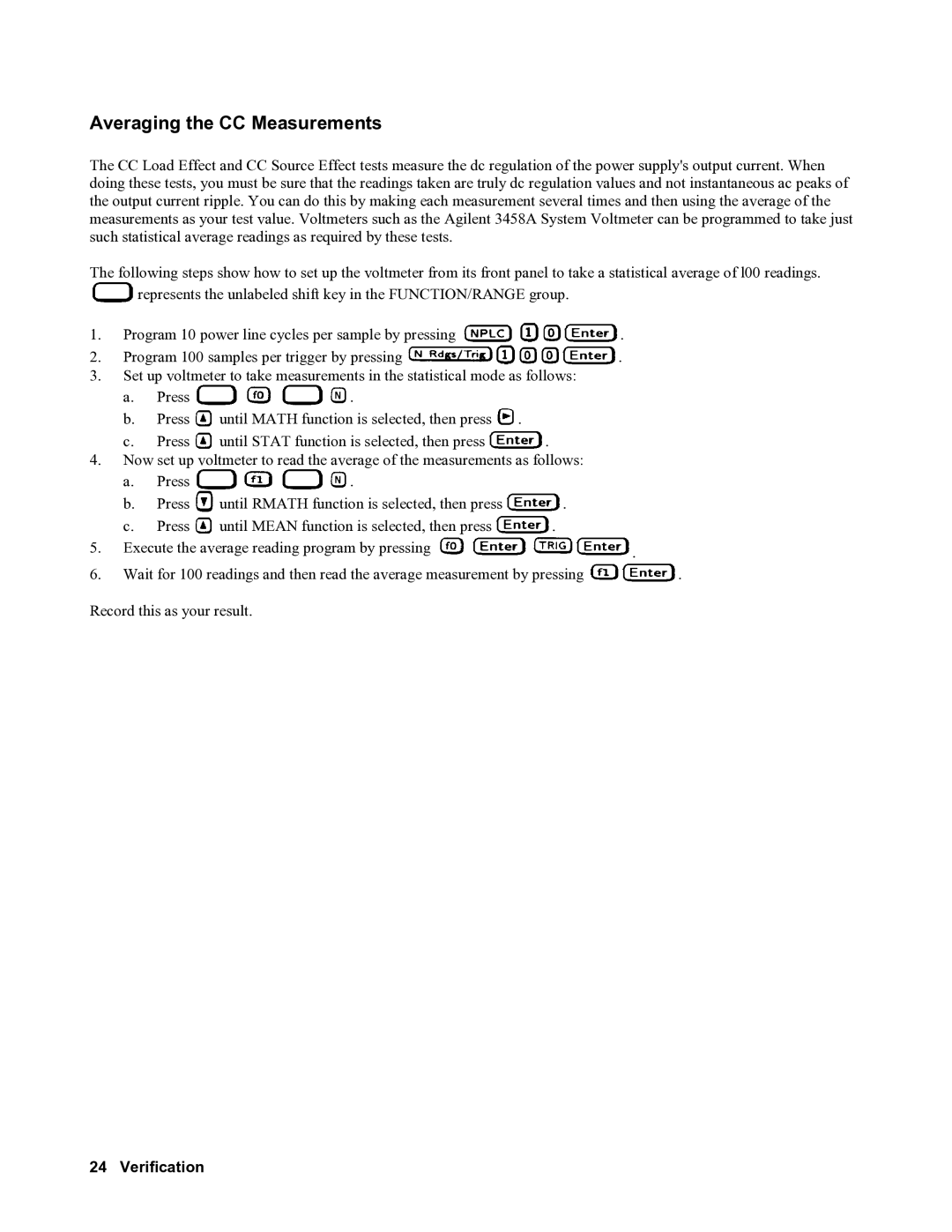 Agilent Technologies 6681A, 6684A, 6680A, 6683A, 6682A service manual Averaging the CC Measurements 