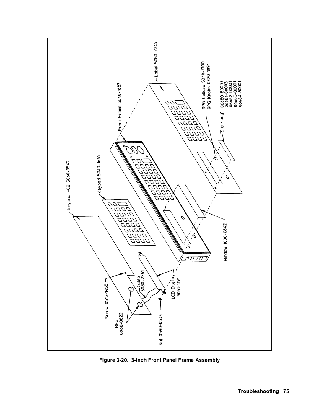 Agilent Technologies 6682A, 6684A, 6680A, 6683A, 6681A service manual Inch Front Panel Frame Assembly Troubleshooting 