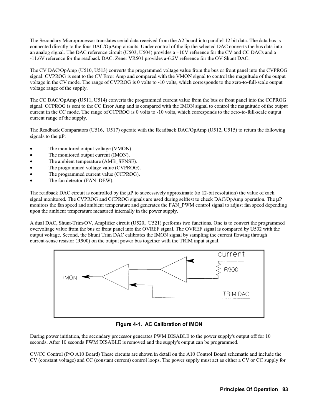 Agilent Technologies 6683A, 6684A, 6680A, 6681A, 6682A service manual AC Calibration of Imon 