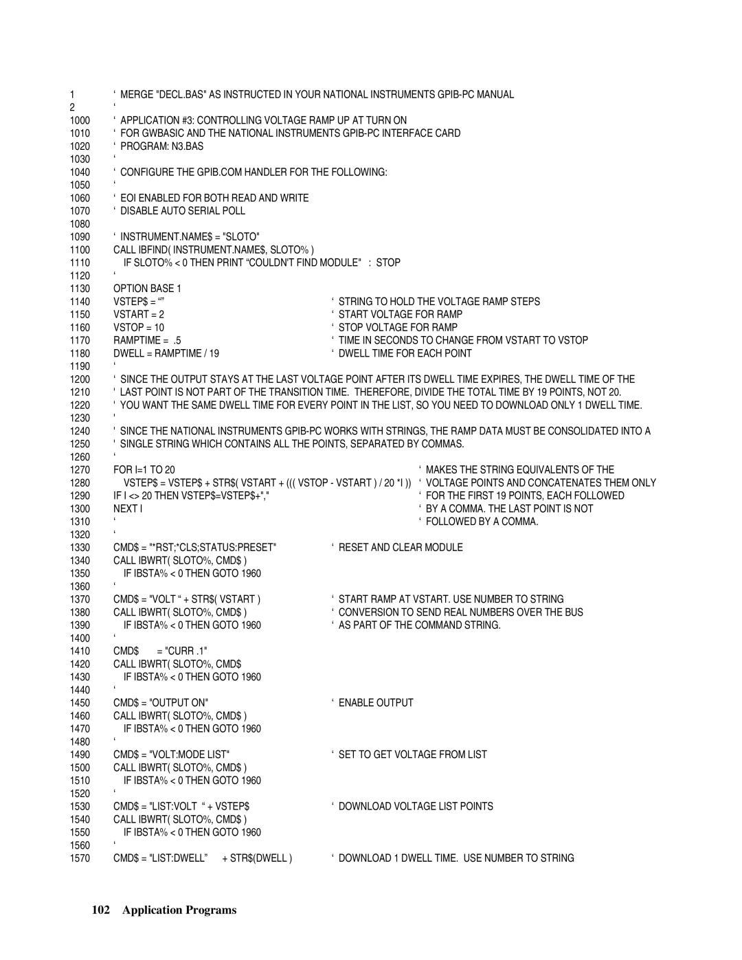 Agilent Technologies 66lxxA manual ‘ Program N3.BAS, ‘ Disable Auto Serial Poll, ‘ INSTRUMENT.NAME$ = Sloto 