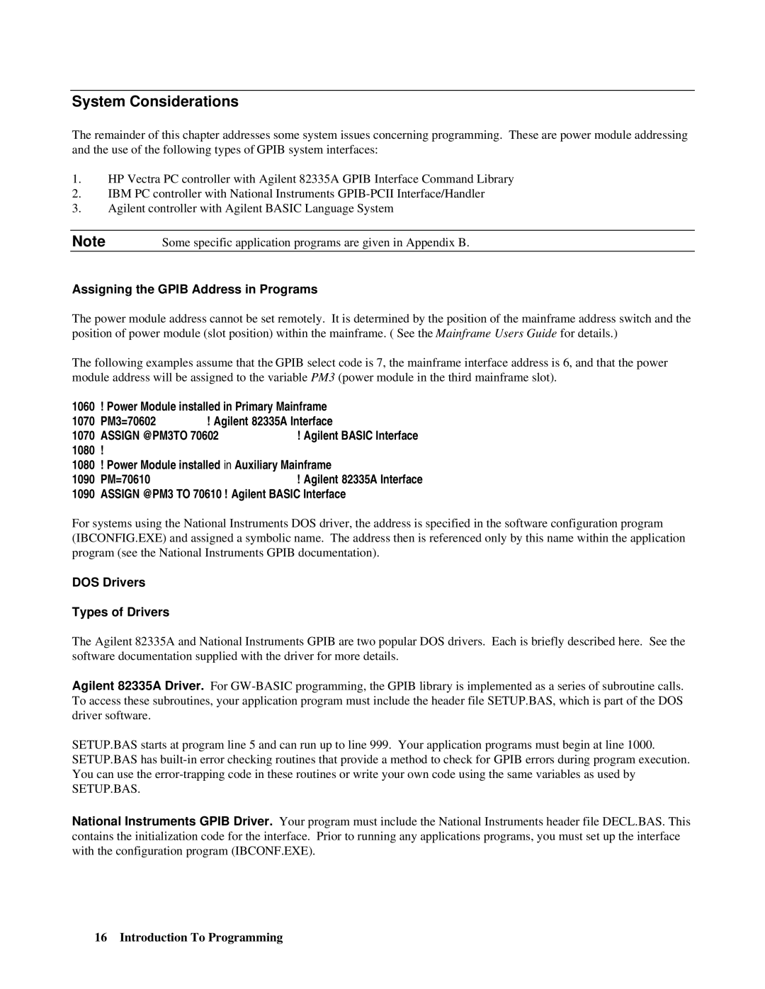 Agilent Technologies 66lxxA manual System Considerations, Assign @PM3TO 