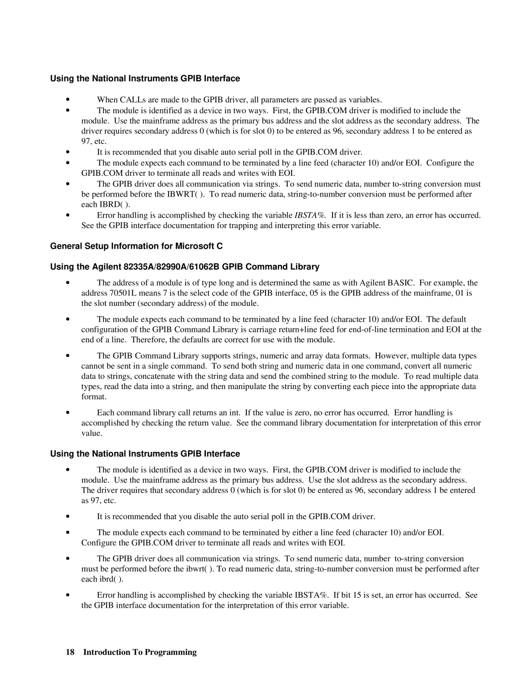 Agilent Technologies 66lxxA manual Using the National Instruments Gpib Interface 