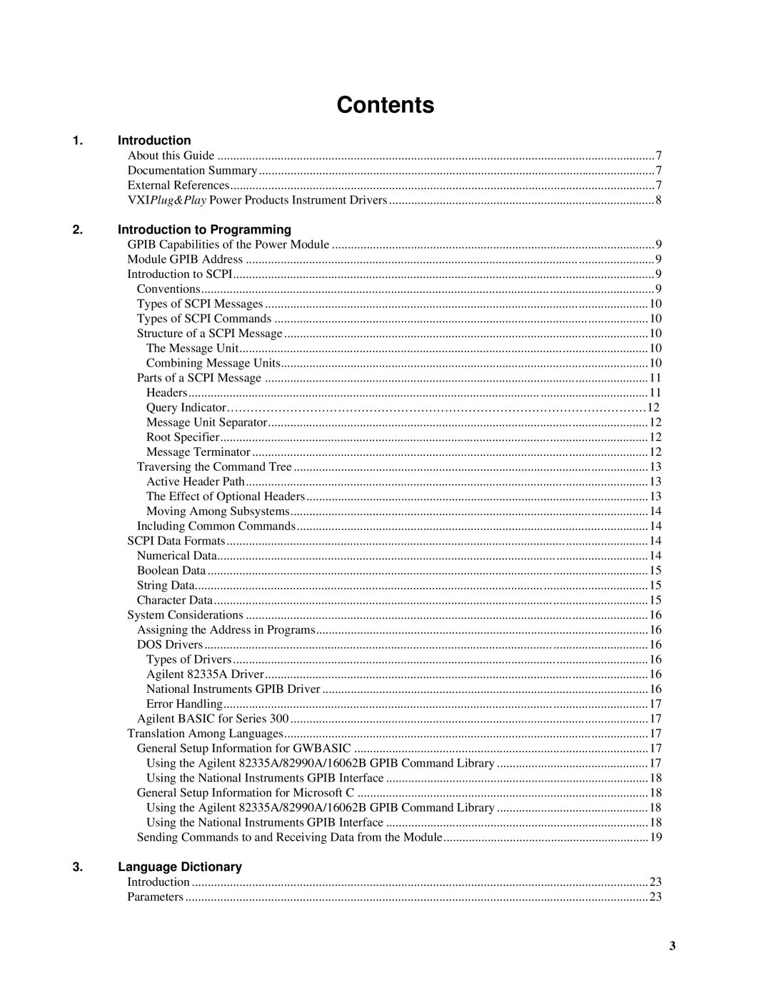 Agilent Technologies 66lxxA manual Contents 