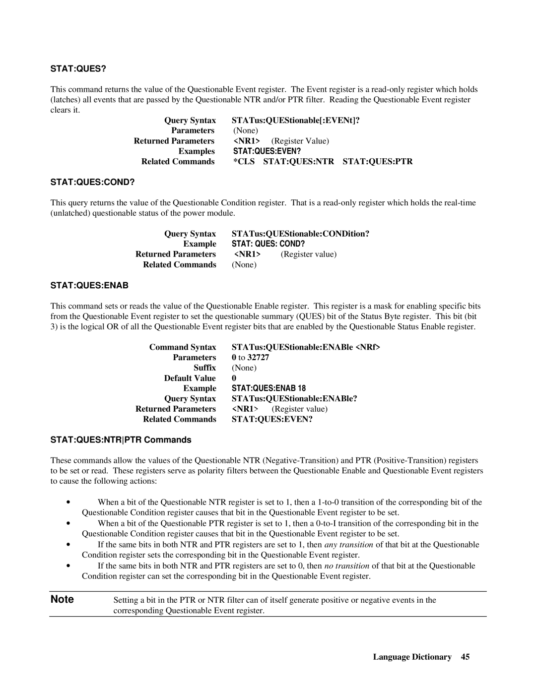 Agilent Technologies 66lxxA manual Statques?, Statqueseven?, Statquescond?, Stat Ques COND?, Statquesenab 