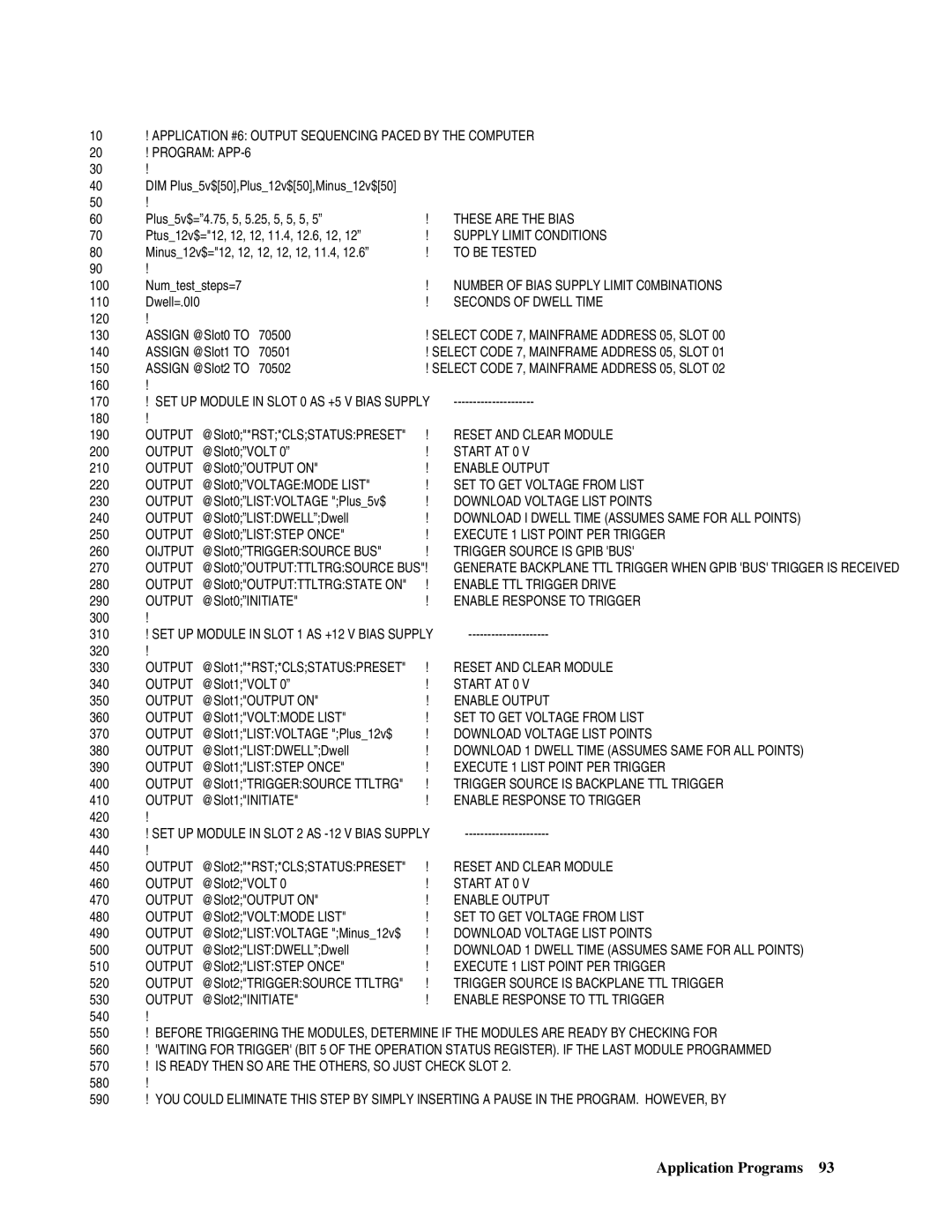 Agilent Technologies 66lxxA manual These are the Bias, Supply Limit Conditions, To be Tested, Seconds of Dwell Time 