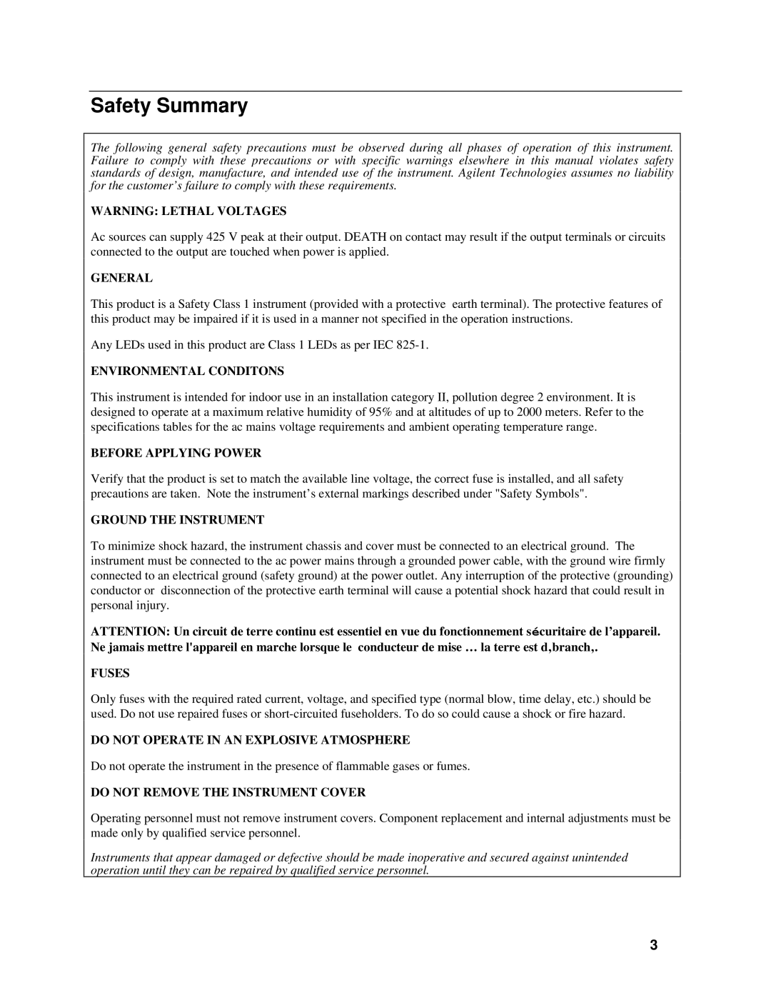 Agilent Technologies 6813B, 6811B, 6812B manual Safety Summary, General 