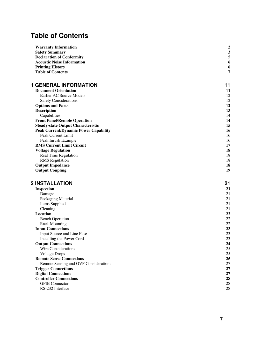 Agilent Technologies 6811B, 6813B, 6812B manual Table of Contents 