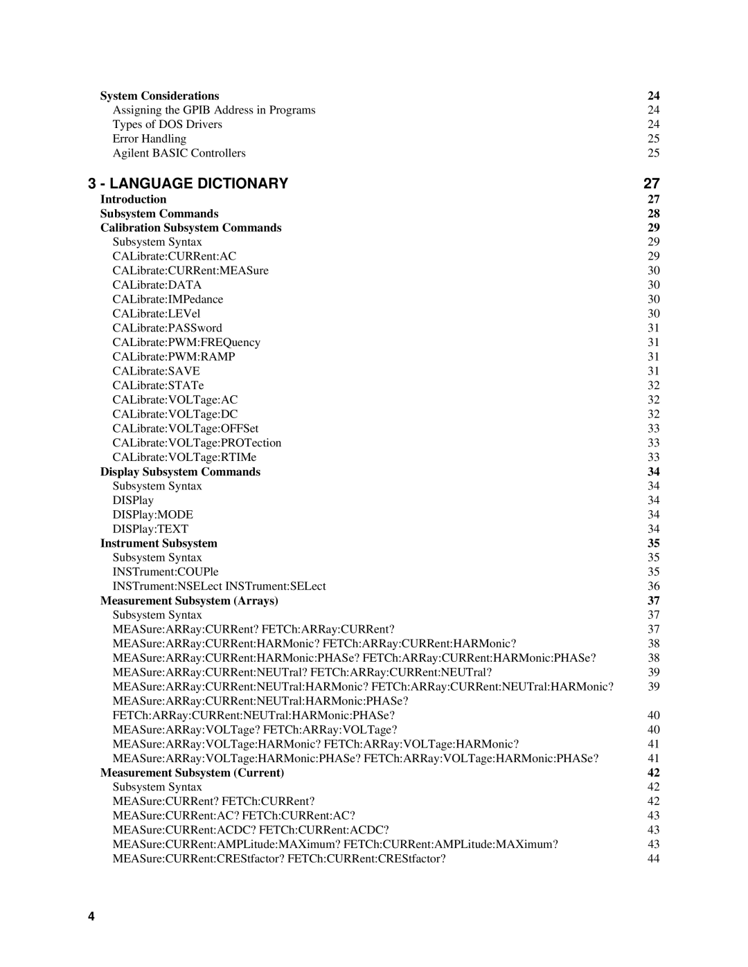 Agilent Technologies 6811B, 6834B, 6814B, 6843A, 6813B, 6812B manual Language Dictionary, System Considerations 