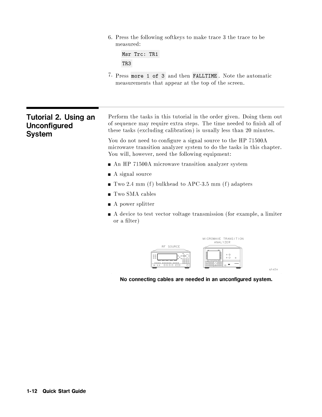 Agilent Technologies 70820A, 71500A quick start Pow 