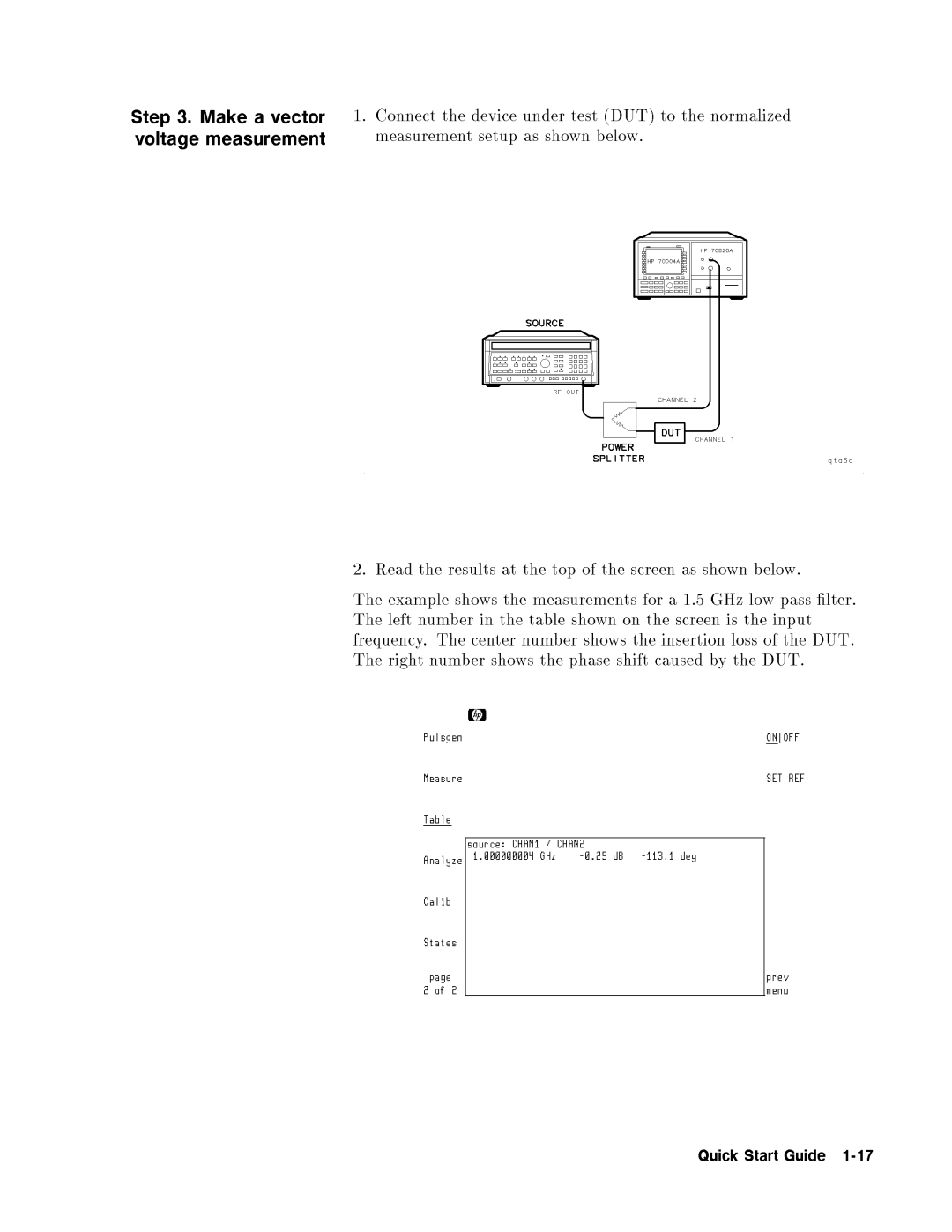 Agilent Technologies 71500A, 70820A quick start QuickStartGuide1-17 