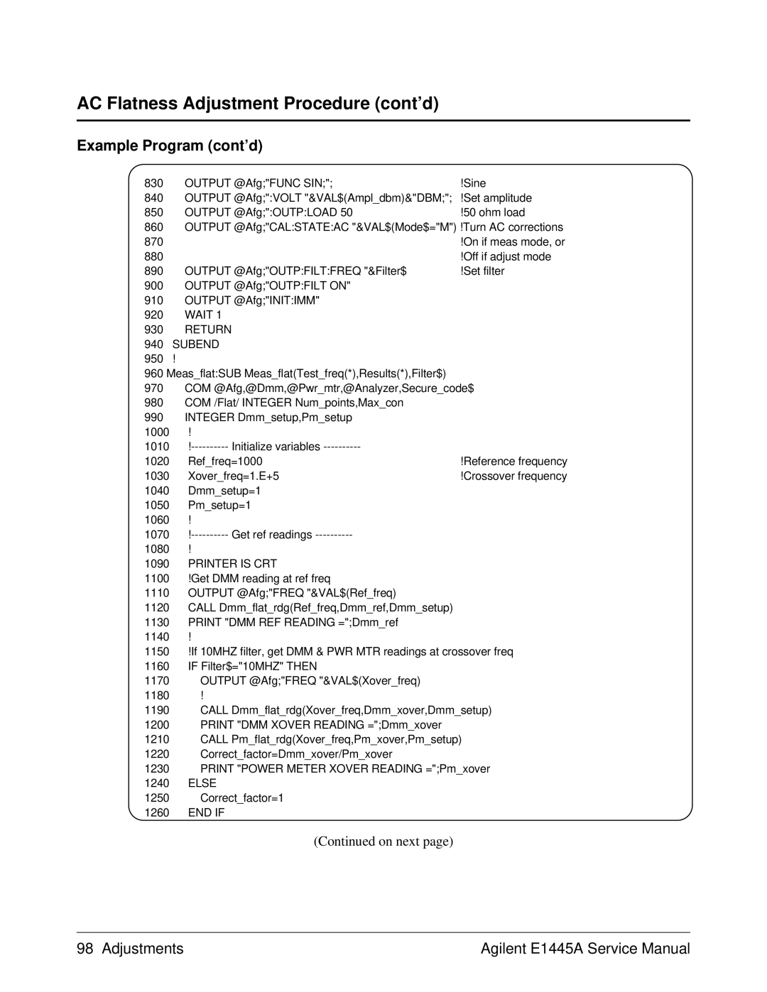 Agilent Technologies 75000 Series C, E1445A service manual Return Subend, Printer is CRT 